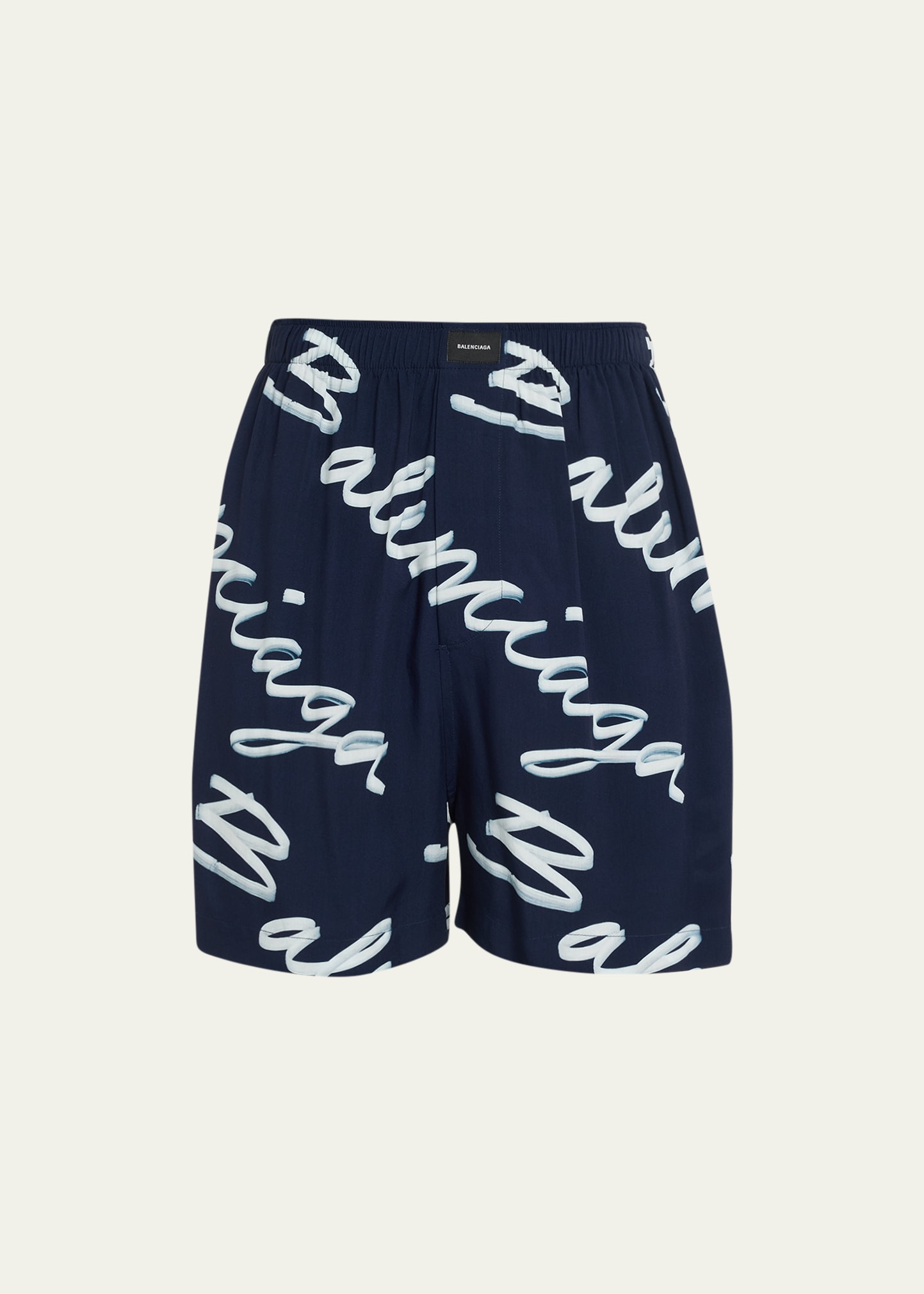 Men's Scribble-Print Pull-On Shorts