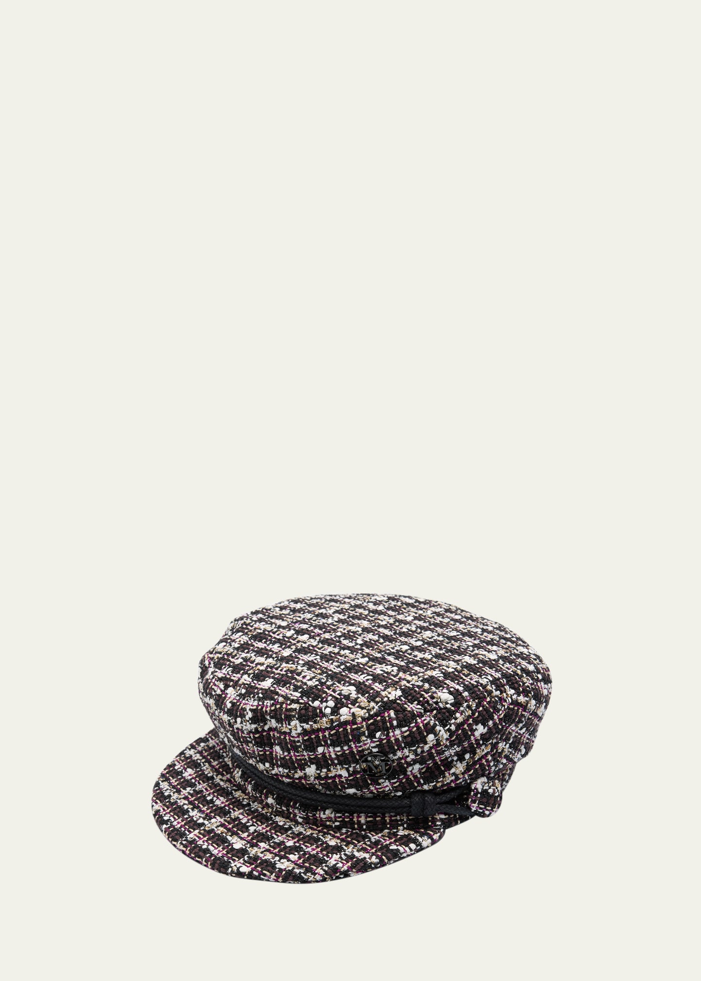 New Abby Vichy Tweed Newsboy Cap