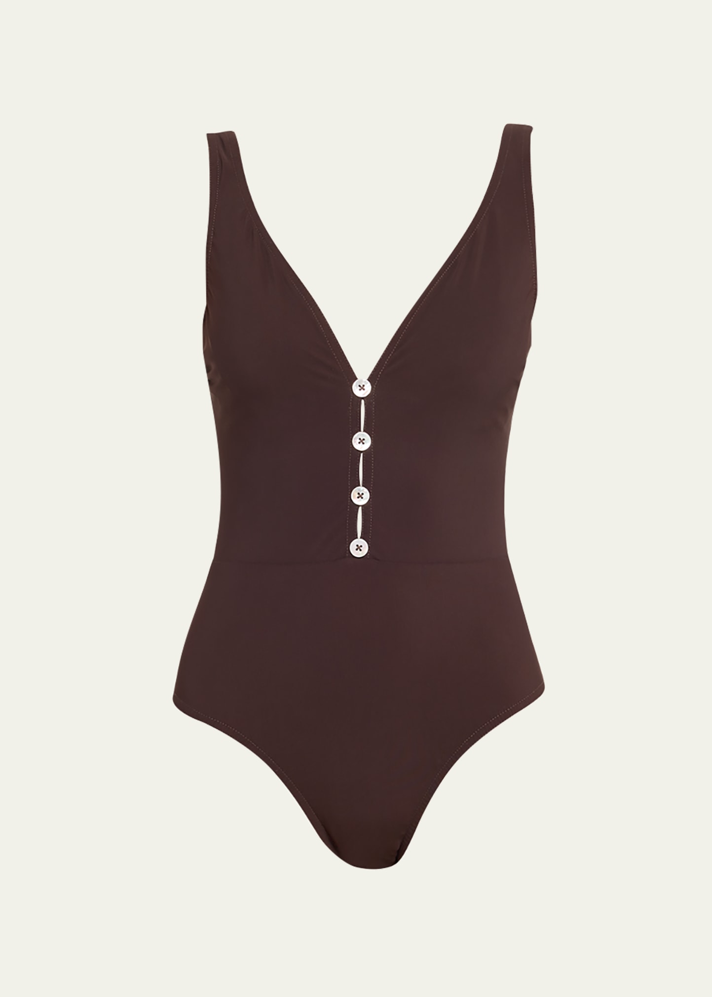 Delphine V-Neck Silent Underwire One-Piece Swimsuit