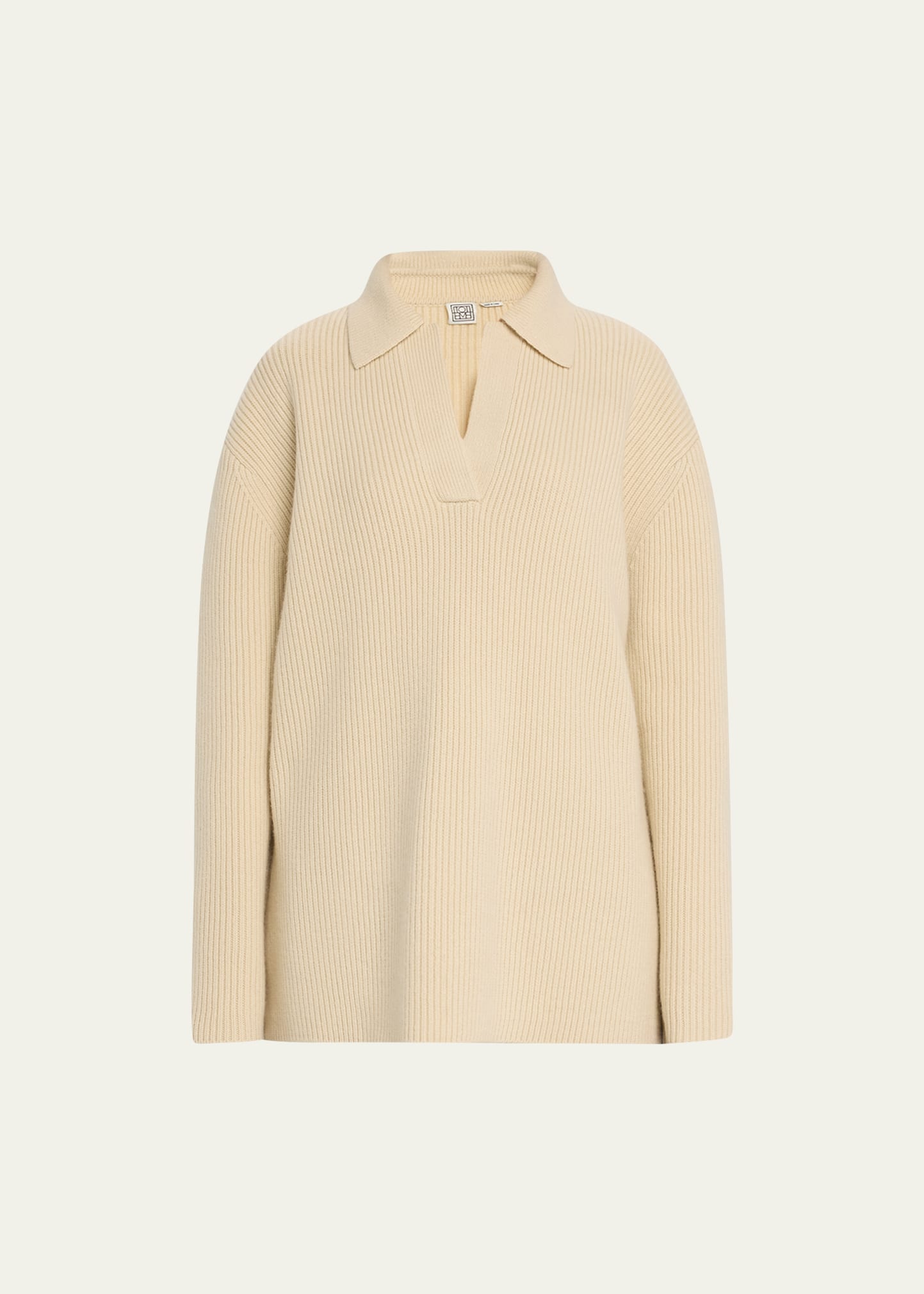 Toteme Ribbed Polo Knit Pullover