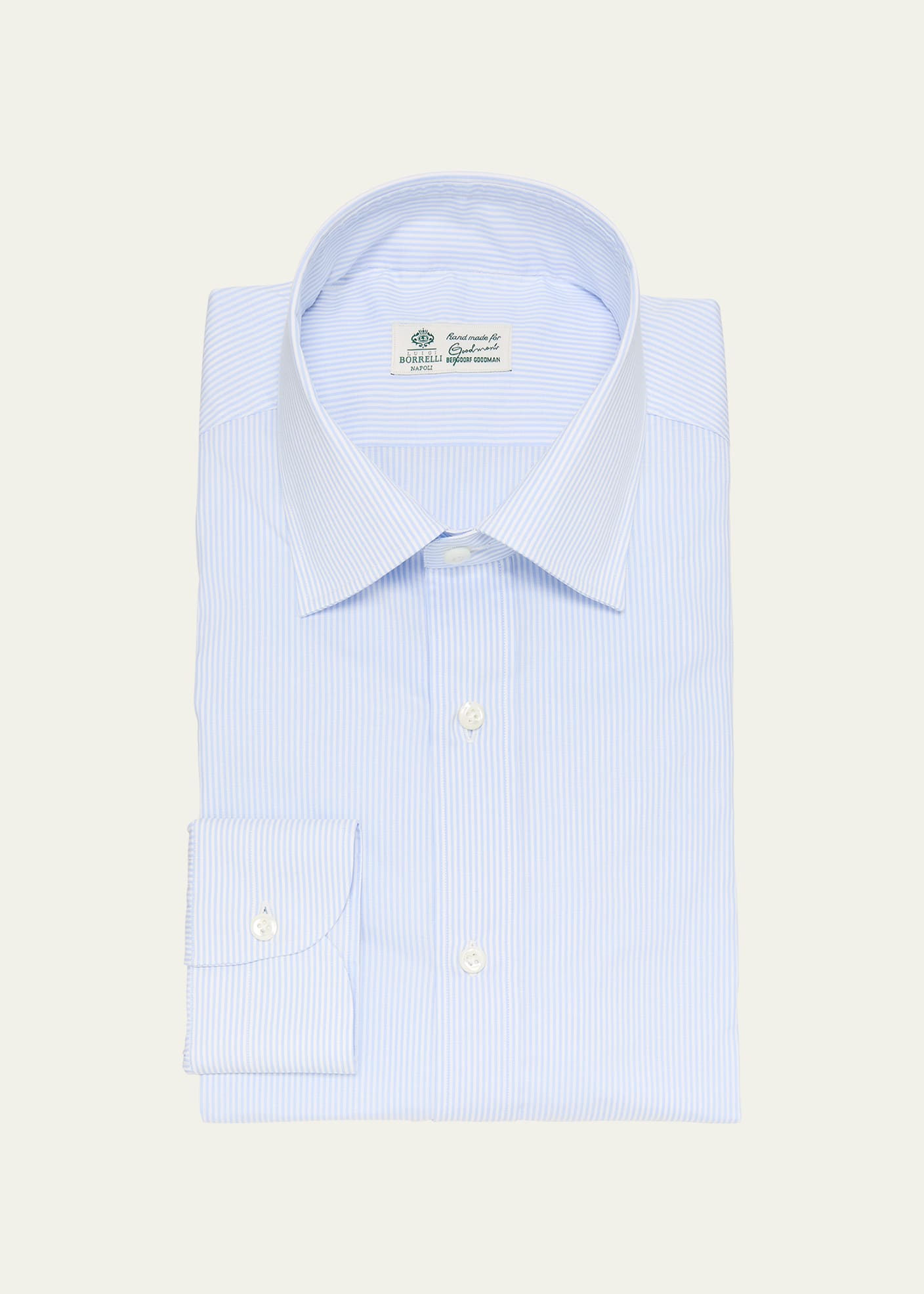 Borrelli Men's Cotton Stripe Dress Shirt