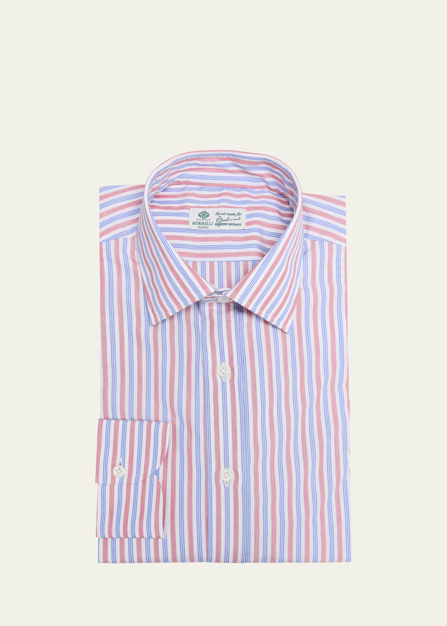 Men's Cotton Multi-Stripe Dress Shirt