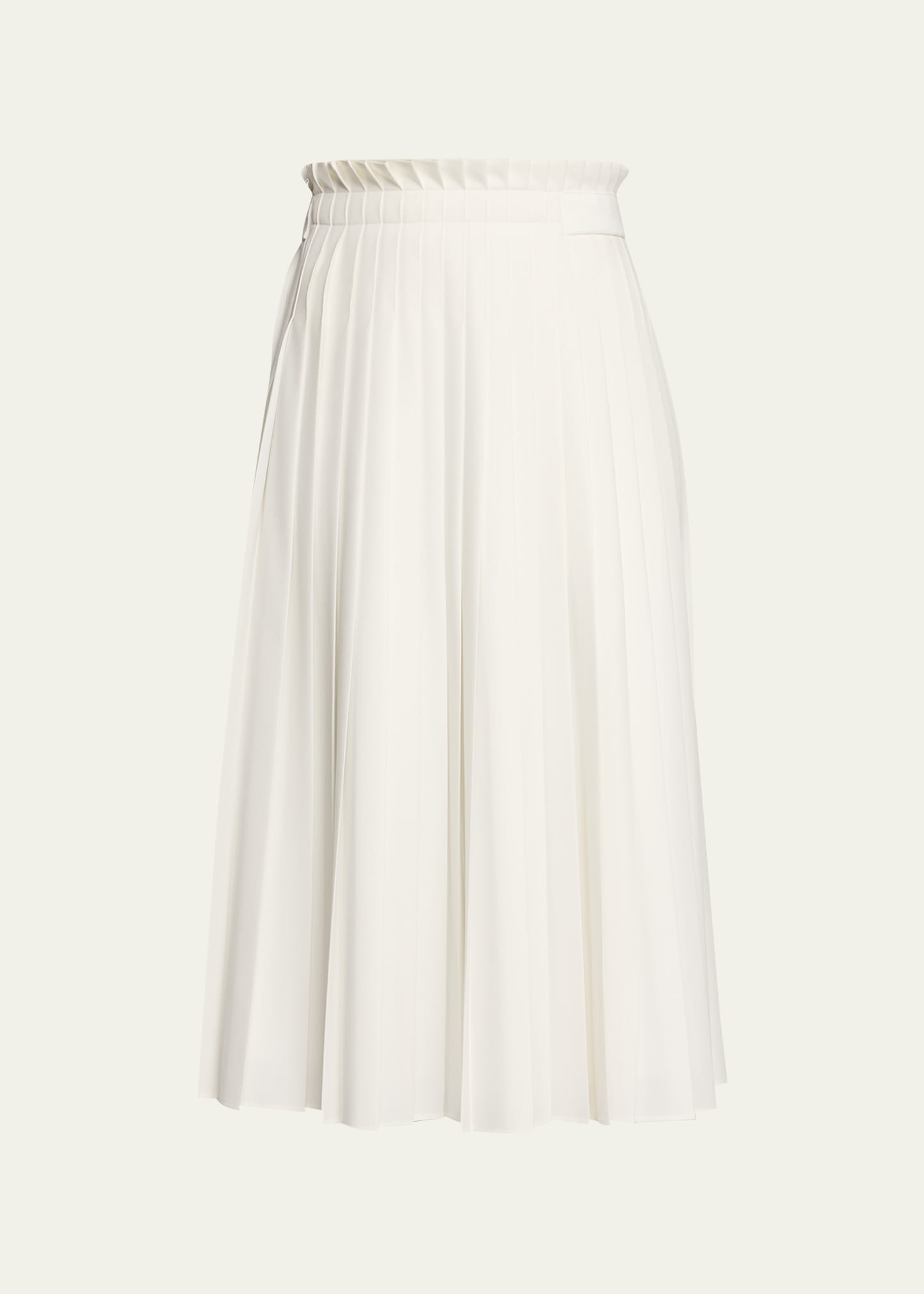 Graf Pleated Wrap Midi Skirt