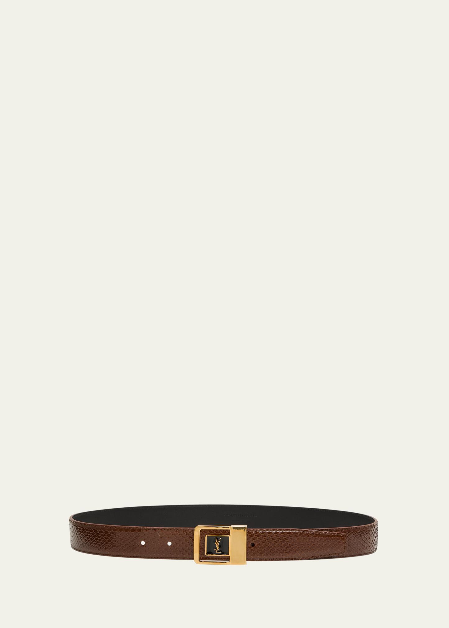 YSL Python Leather Belt