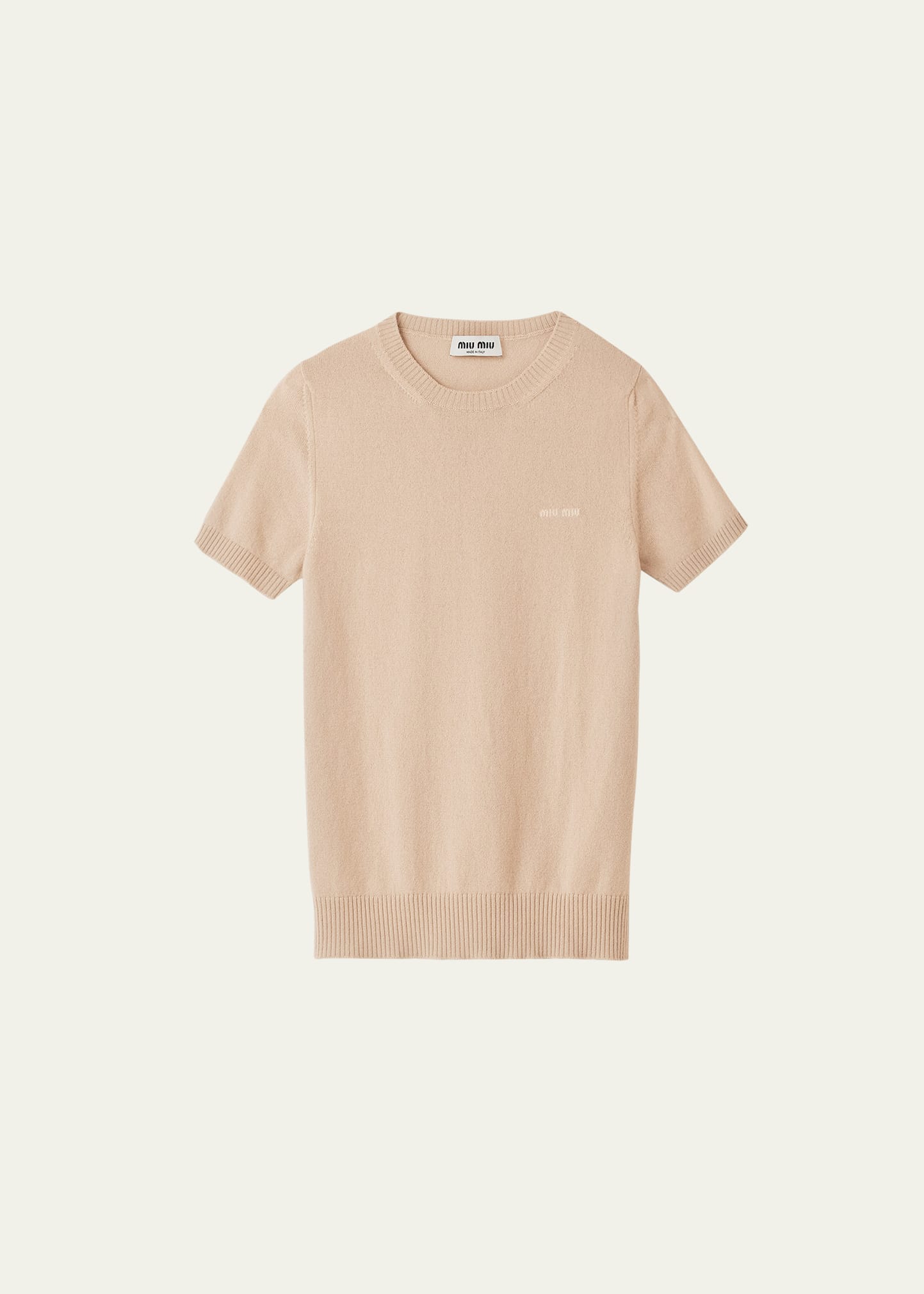 Miu Miu Sweater Crew Cashmere F.12 In F0627 Albino