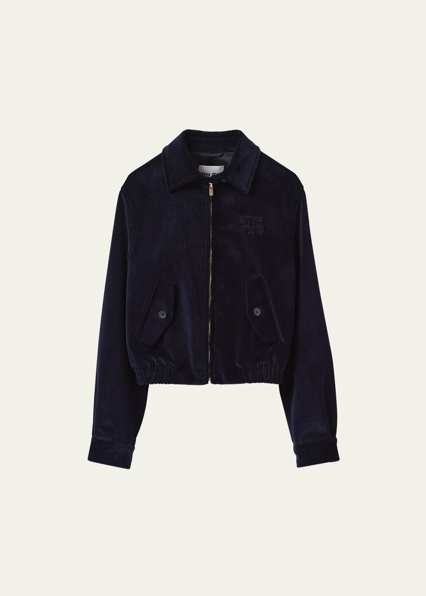 Miu Miu Corduroy Blouson Jacket In F0124 Navy