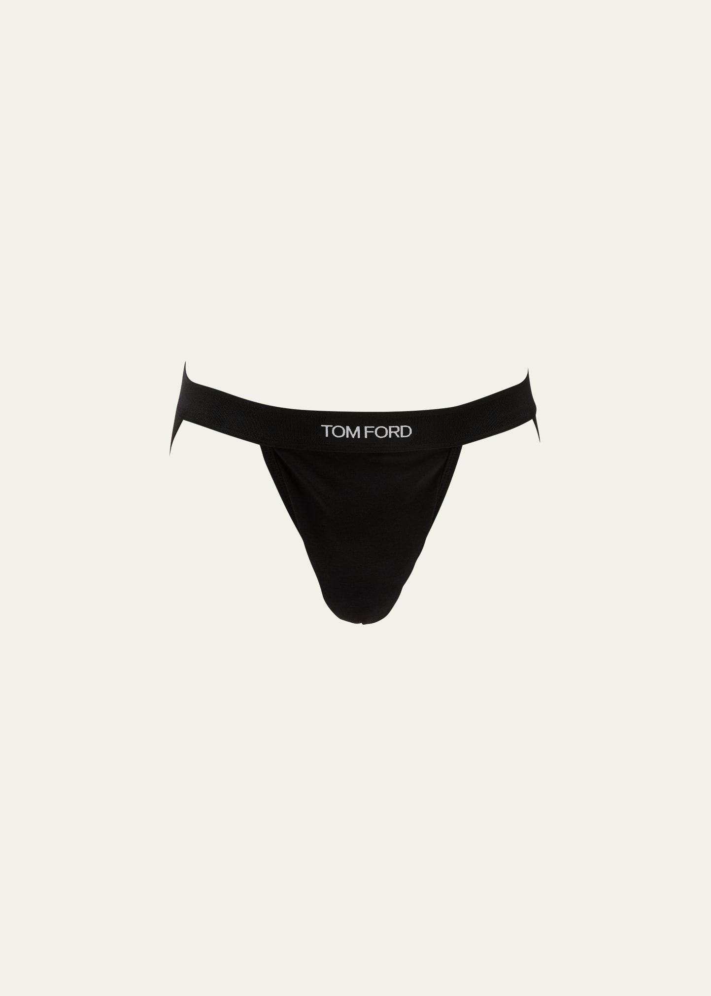 Tom Ford Men's Cotton Jock Strap In Black