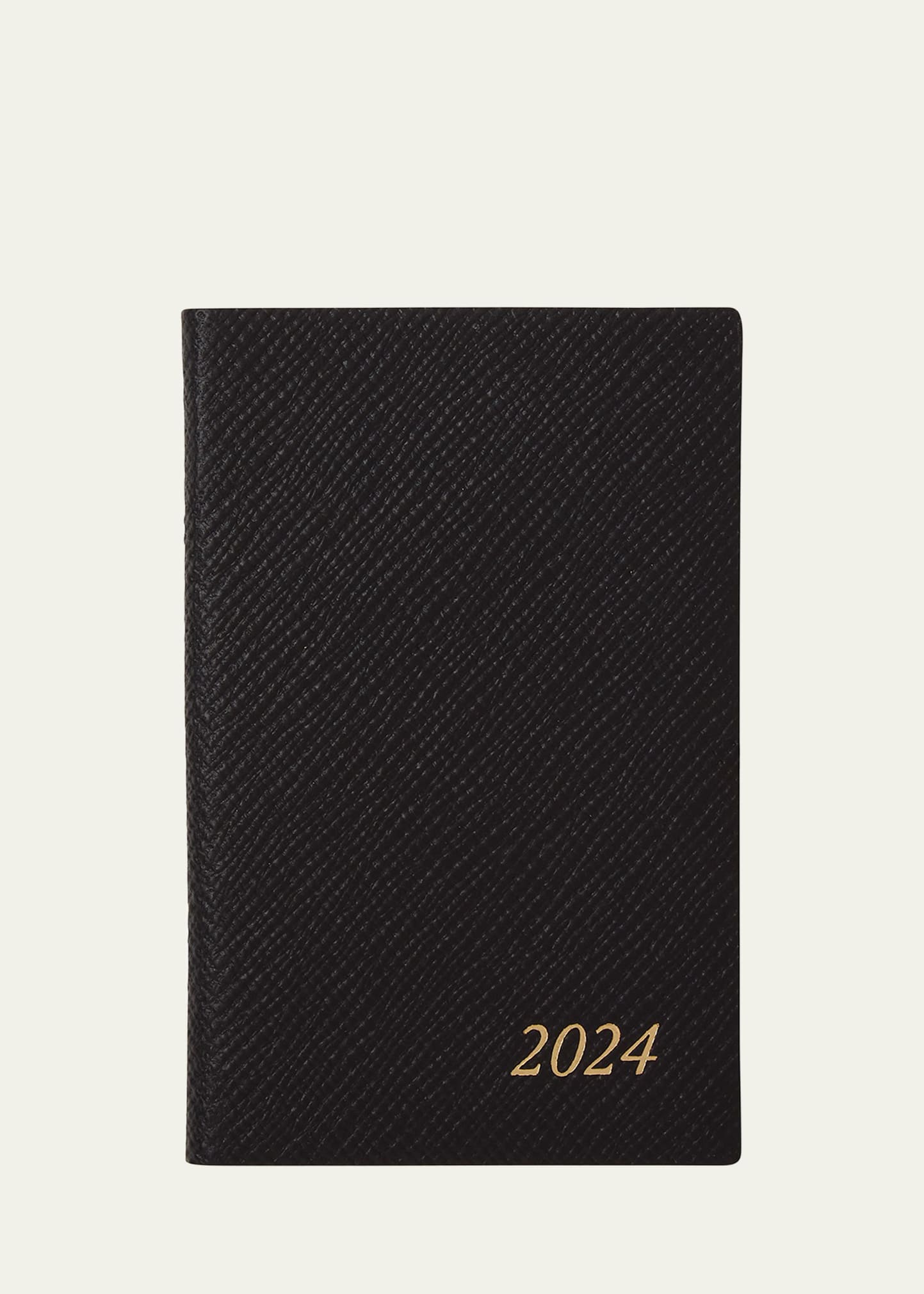 SMYTHSON LEATHER CROSSGRAIN WAFER 2024 WEEKLY DIARY, 14 MONTHS