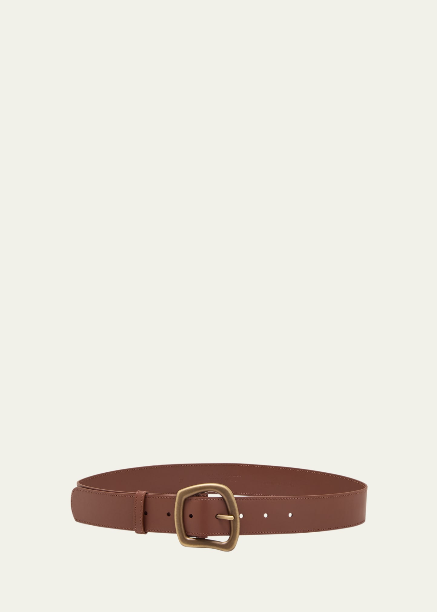 Gabriela Hearst Simone Medium Leather Belt In Cognac