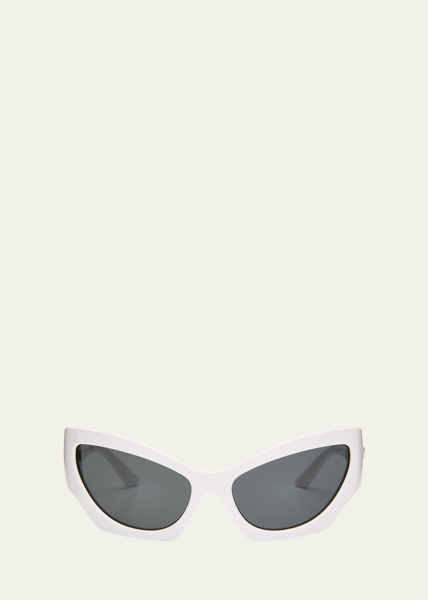 Versace Ve4450 Medusa Acetate Cat-eye Sunglasses In White