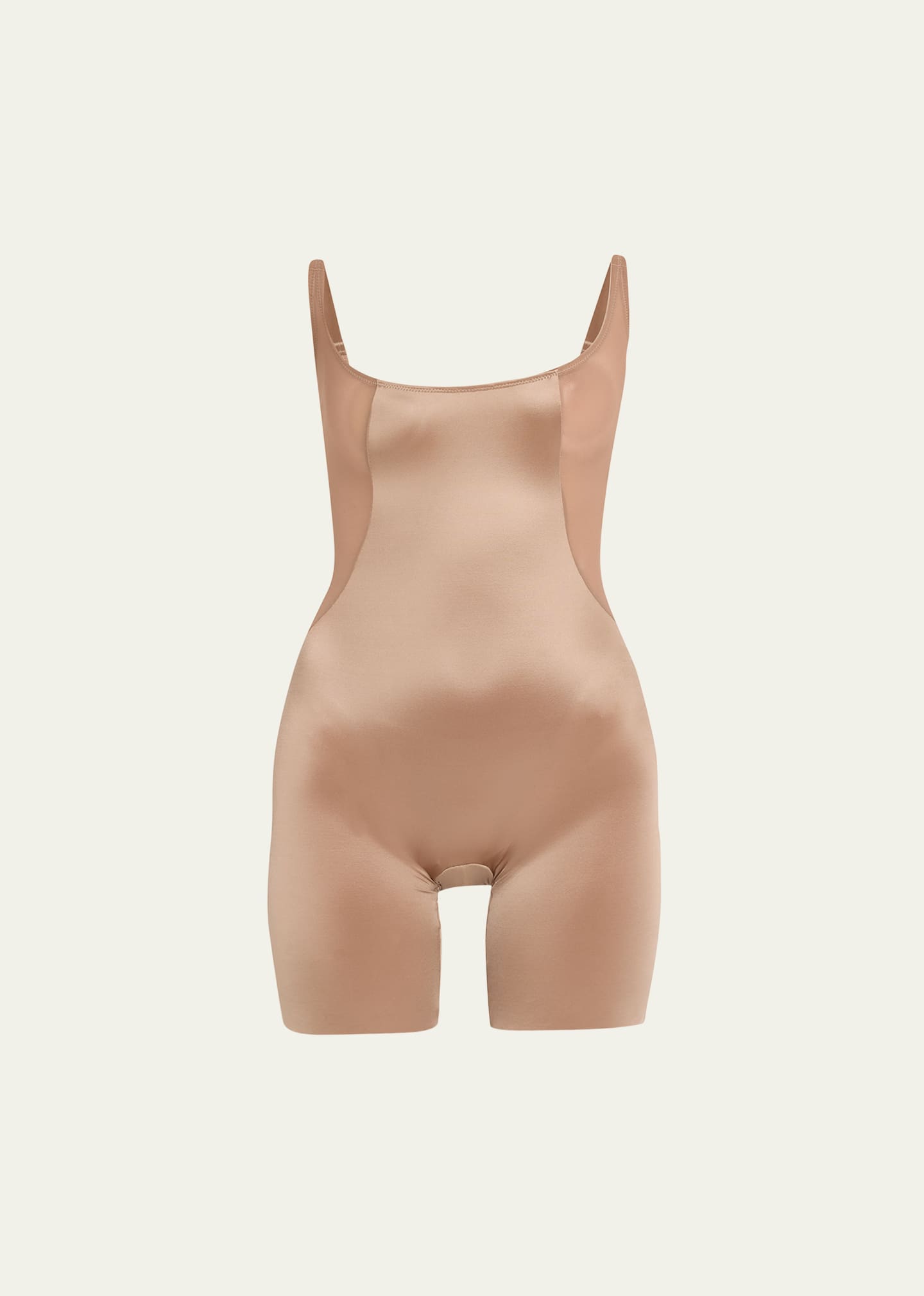 SPANX® SPANX Open Bust Mid Thigh Bodysuit in Cafe Au Lait