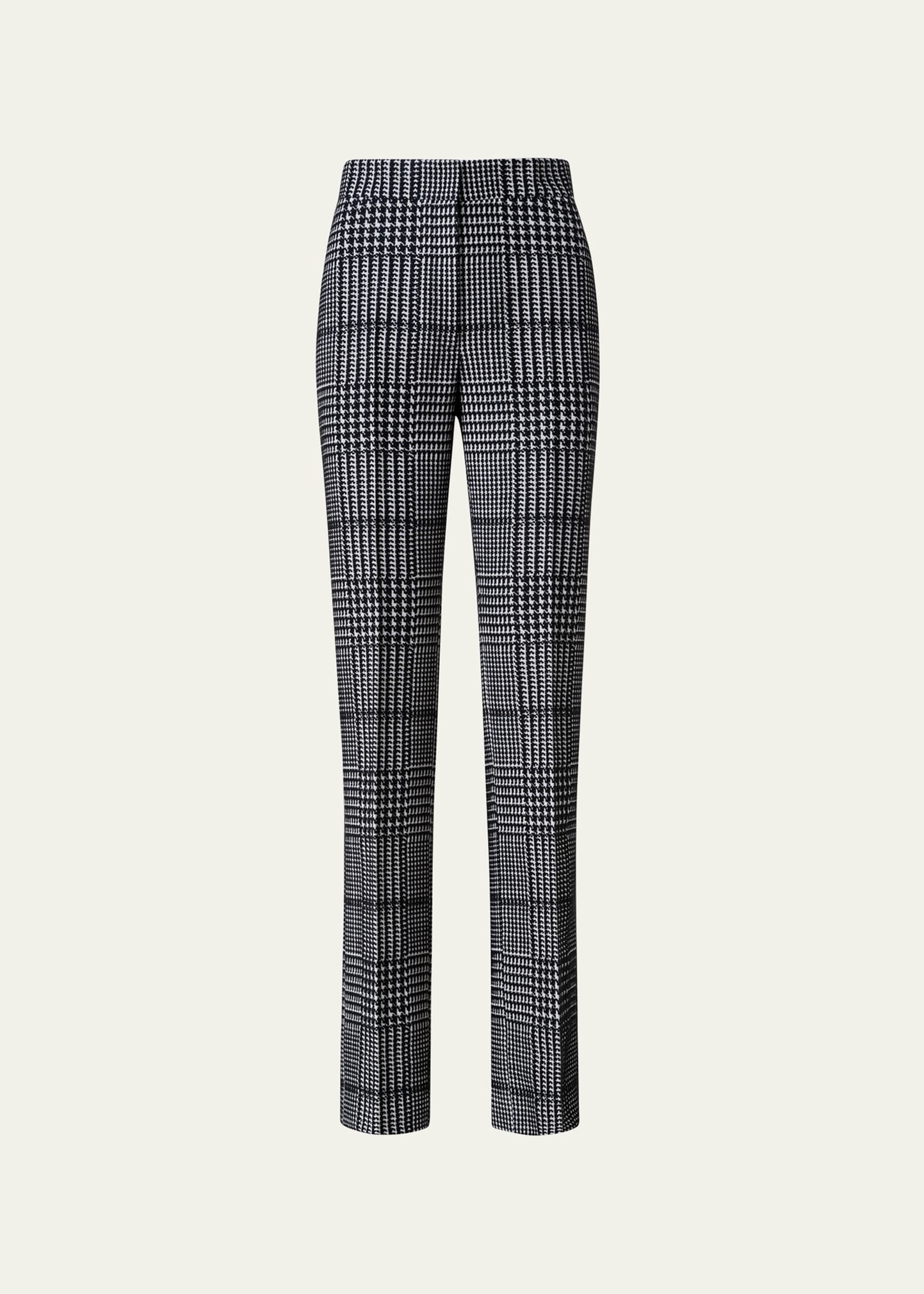 Chio Glencheck Stretch Jacquard Tailored Pants