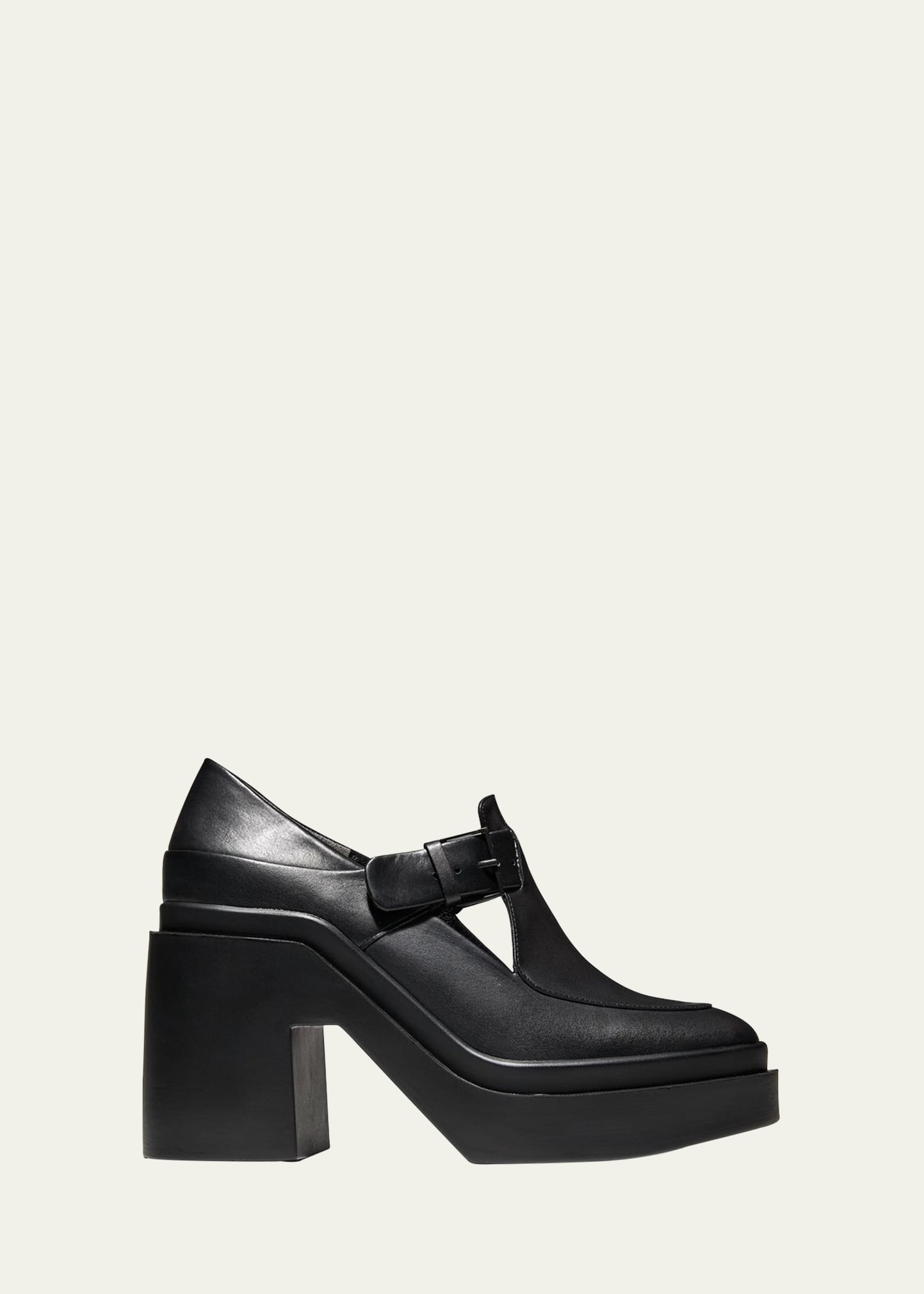 Block-Heel Mary Jane Platform Derby Loafers