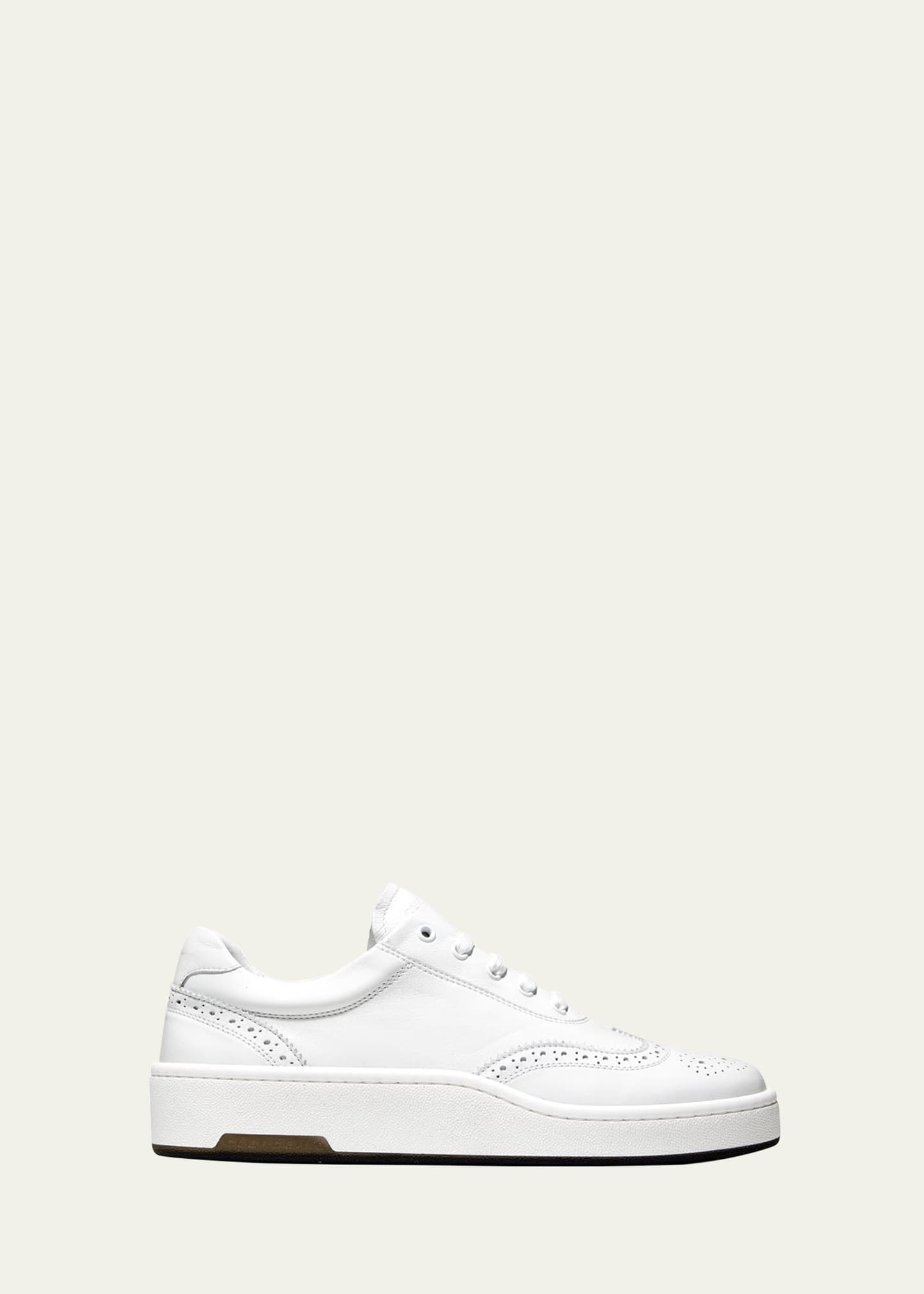 Oxford Lace-Up Leather Sneakers