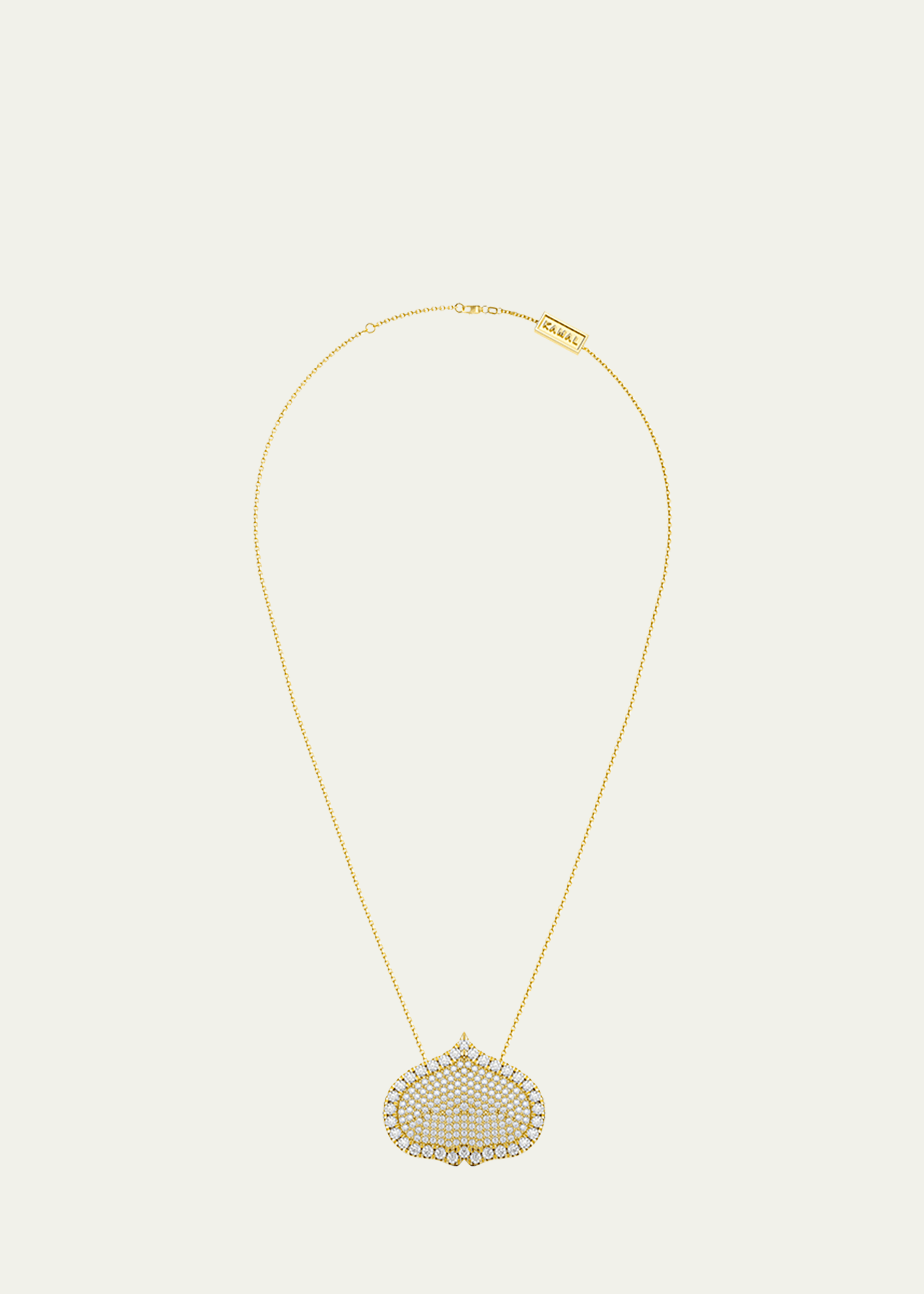 Kamal Eye Adore Diamond Pave Pendant Necklace, 25mm In Yellow Gold
