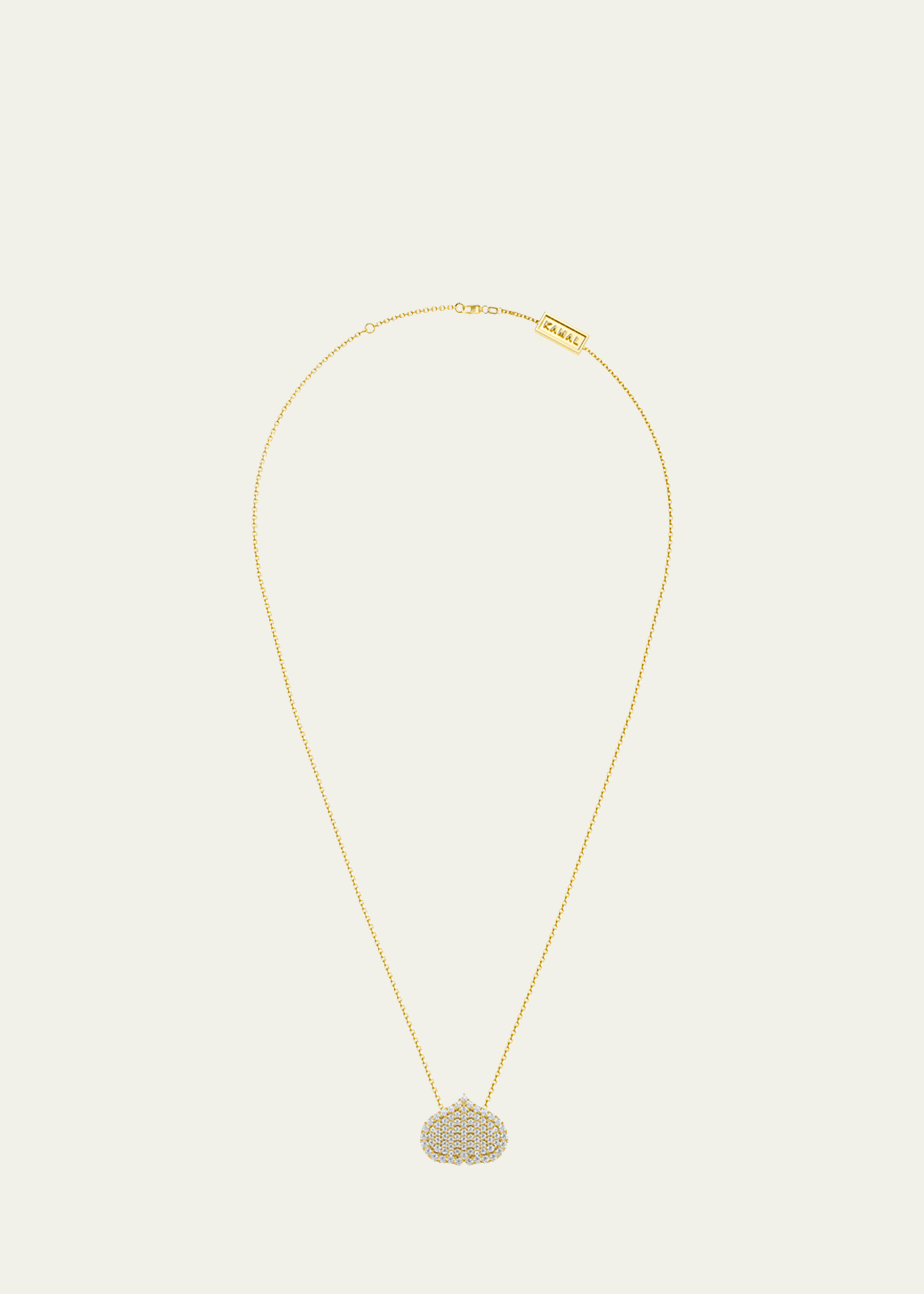 Kamal Eye Adore Diamond Pave Pendant Necklace, 15mm In Yellow Gold
