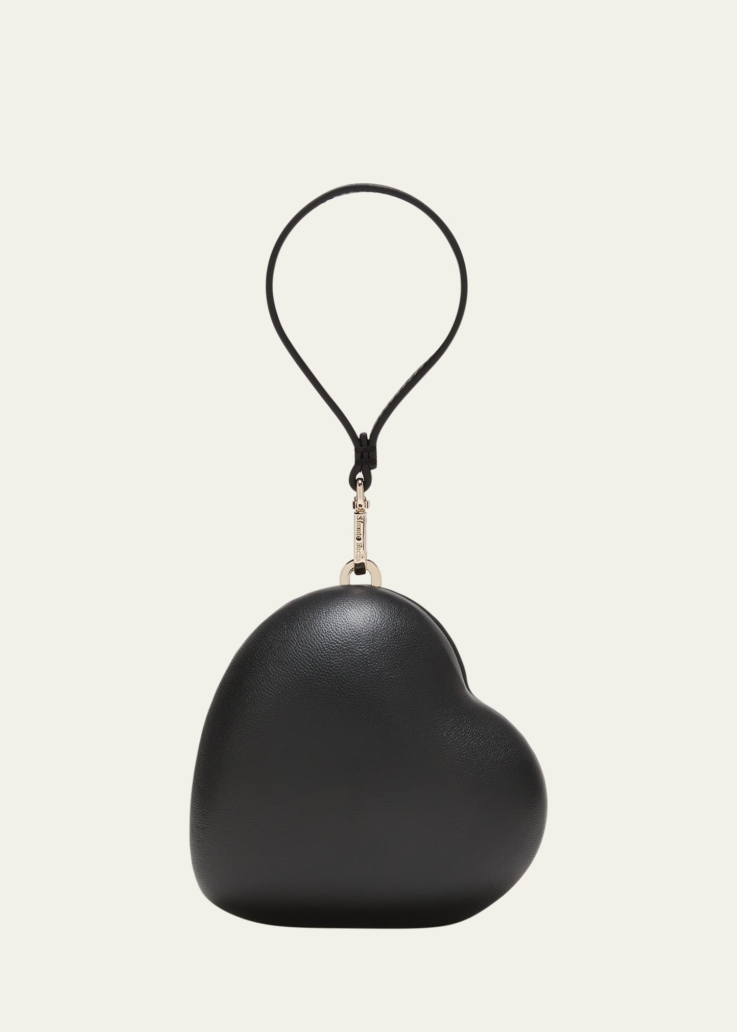 Simone Rocha Heart Micro Leather Crossbody Bag In Black