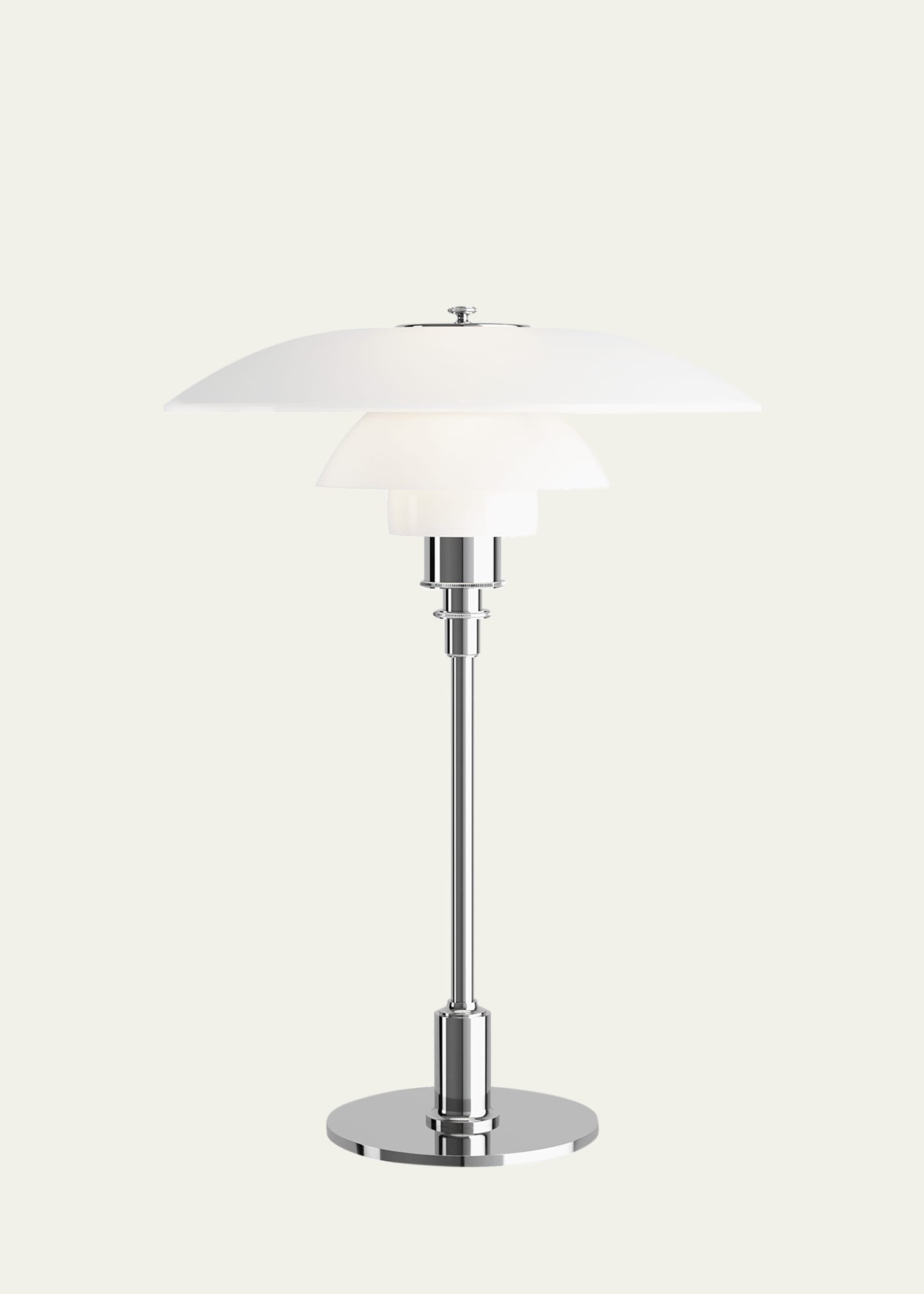 Louis Poulsen Ph 3-2 High Lustre Chrome-plated Glass Table Lamp