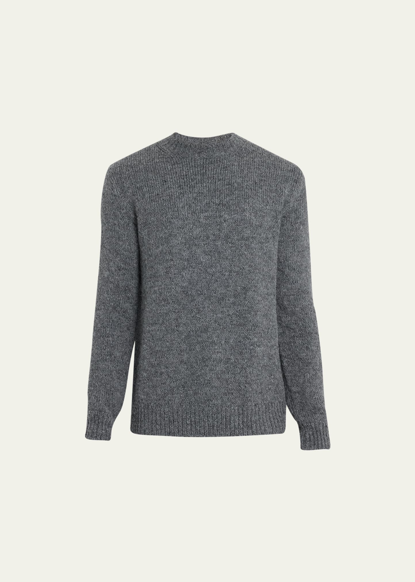 Men's Heathered Wool-Nylon Sweater
