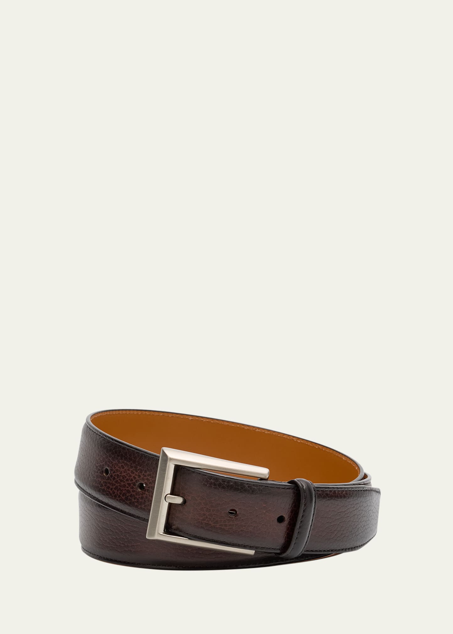 Men's Pebbled Leather Belt