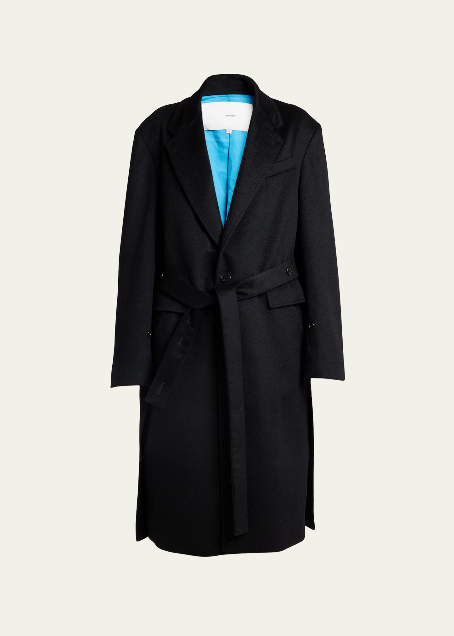 Setchu Cashmere Travel Coat 2 In Black
