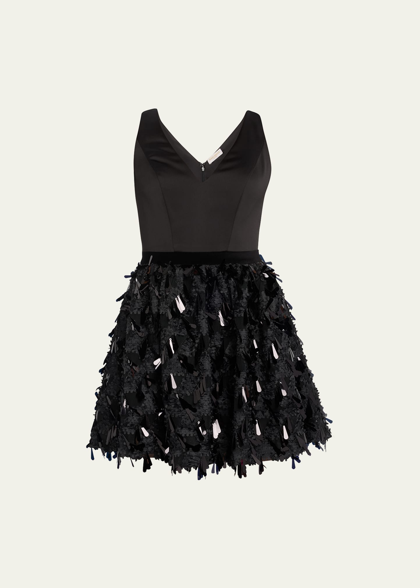 Shop Ramy Brook Vera Sequined Mini Dress In Black Combo Feath