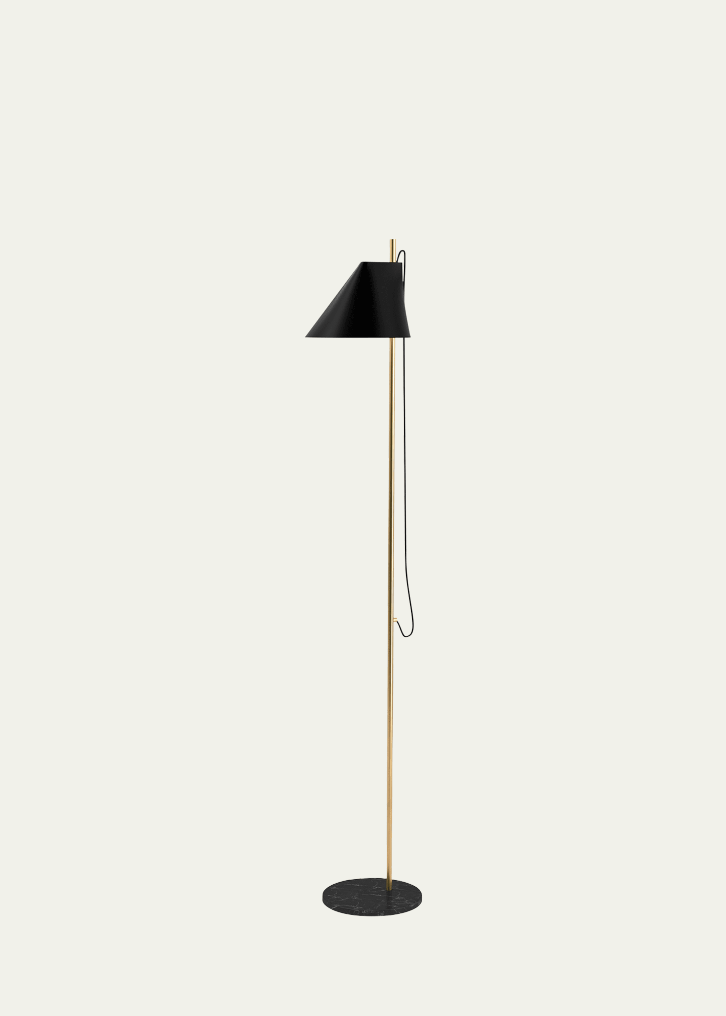 Louis Poulsen Yuh Brass Floor Lamp In Brass/black