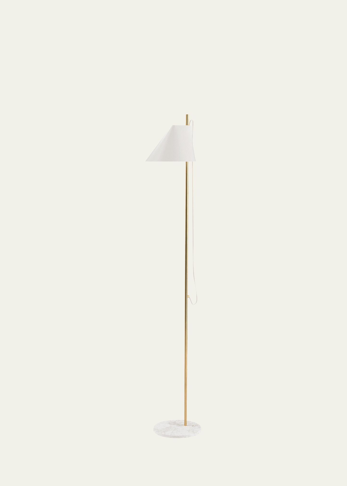 Louis Poulsen Yuh Brass Floor Lamp In Brass/white