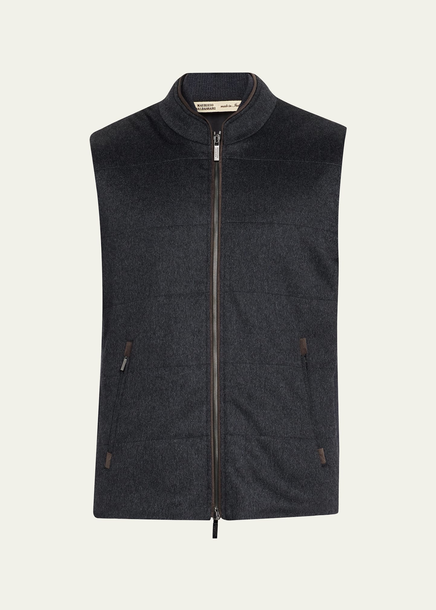 Men's Cashmere Full-Zip Vest