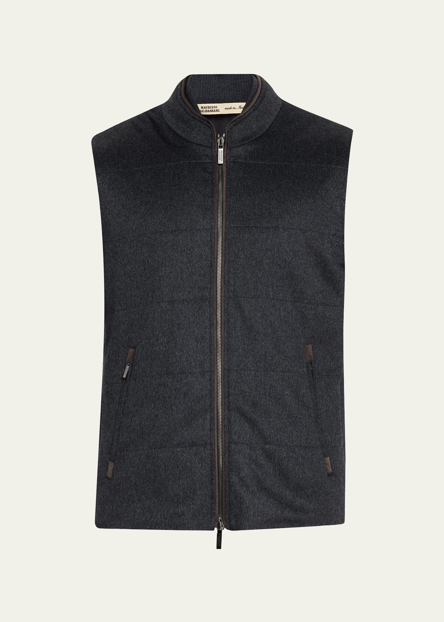 BALDASSARI MEN'S CASHMERE FULL-ZIP VEST