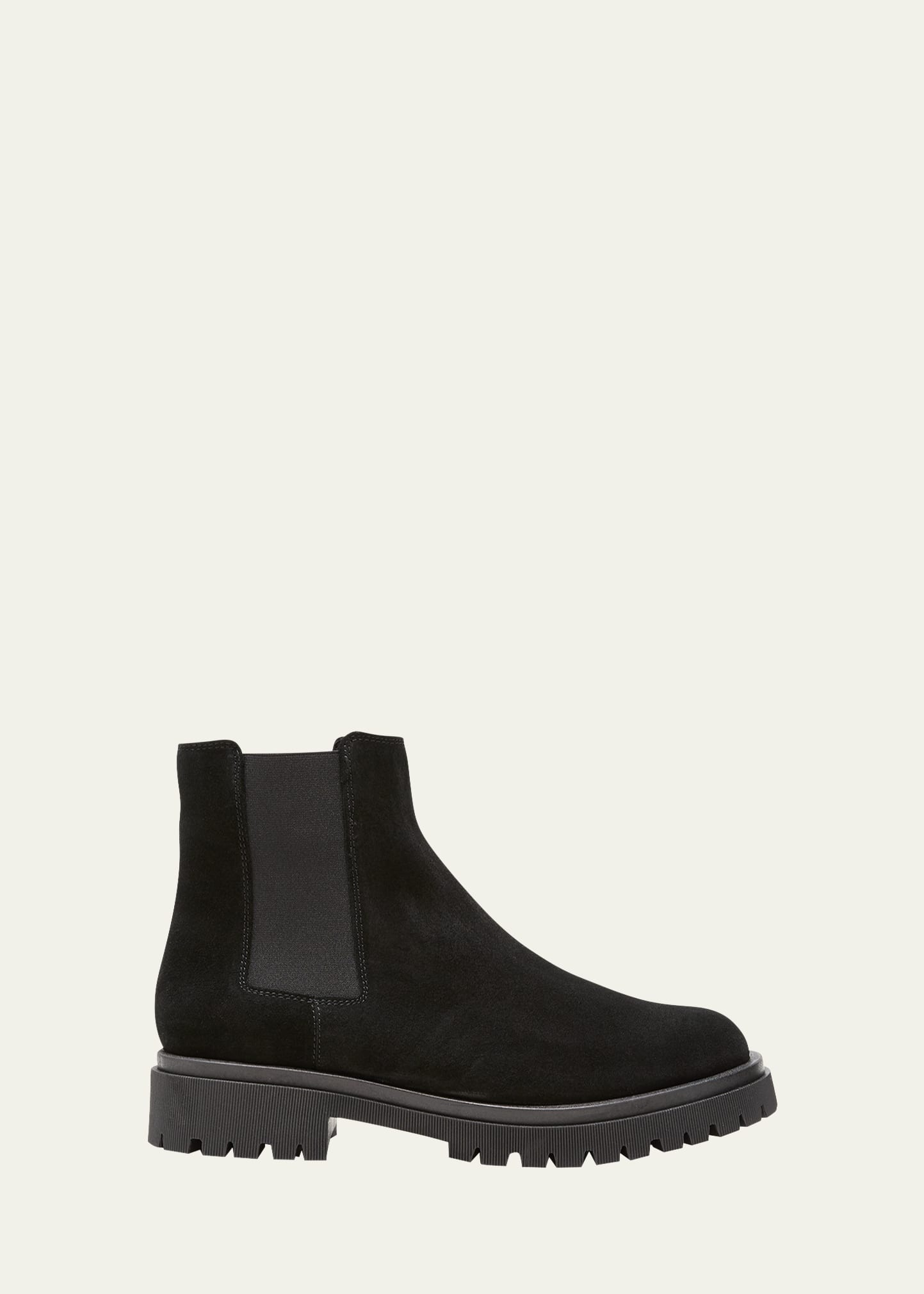 Aquatalia Olessa Suede Chelsea Ankle Boots In Blackblack