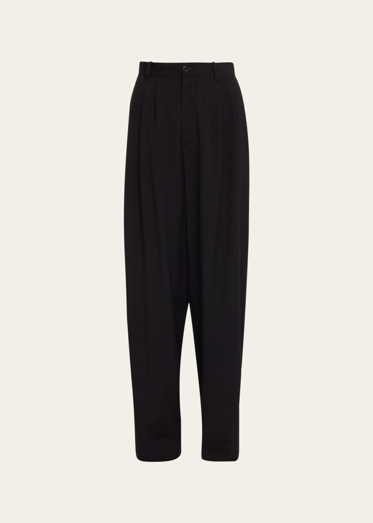 Rufos Pleated Wide-Leg Wool Trousers
