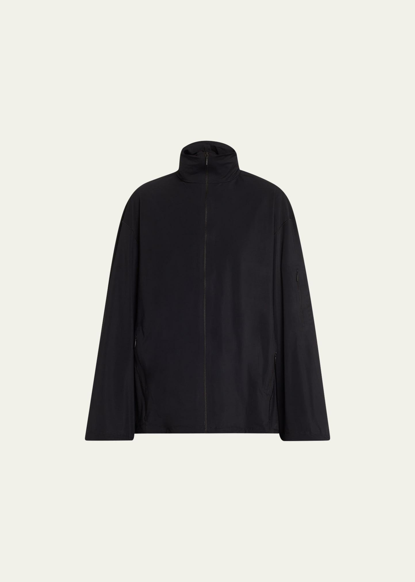 The Row Tamari Hooded Jersey Jacket In Black