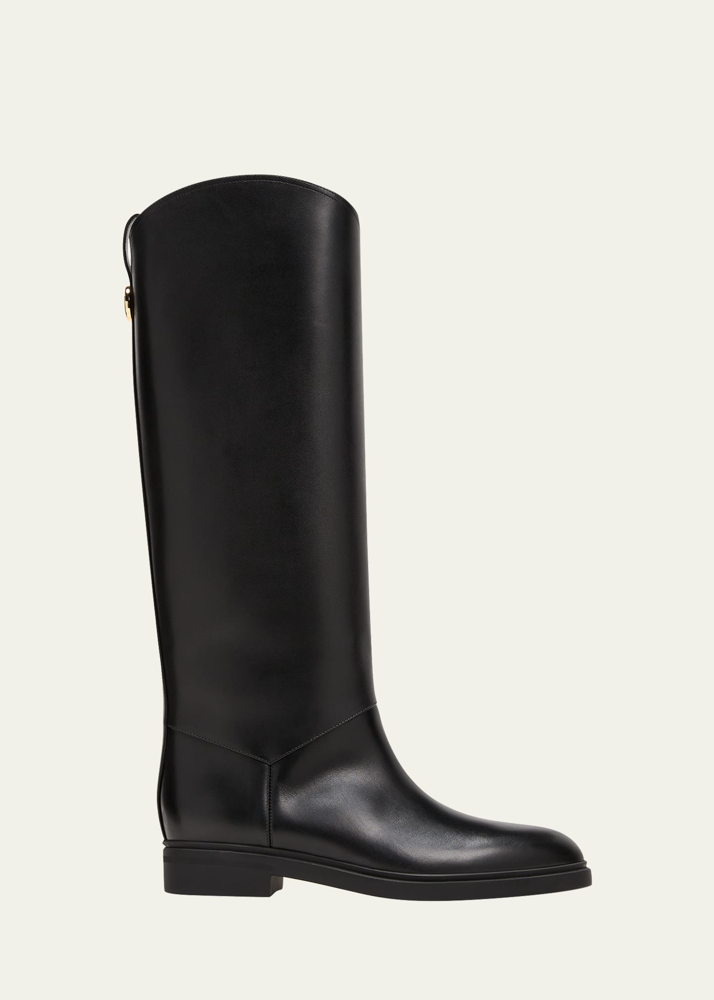 Loro Piana Kilda Leather Knee-high Boots In 8000 Black