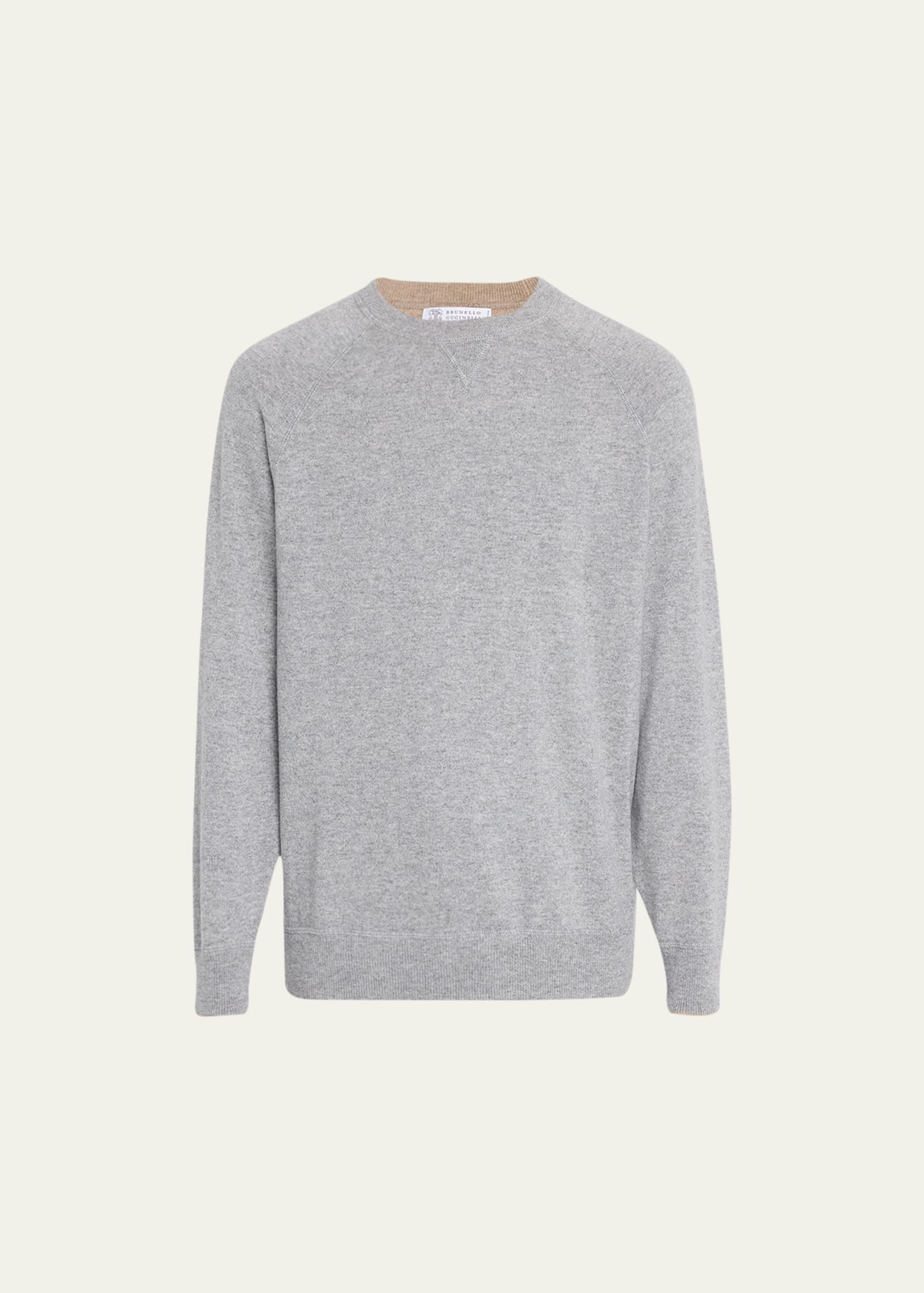 Brunello Cucinelli Cashmere Sweater In Cz621 Light Grey