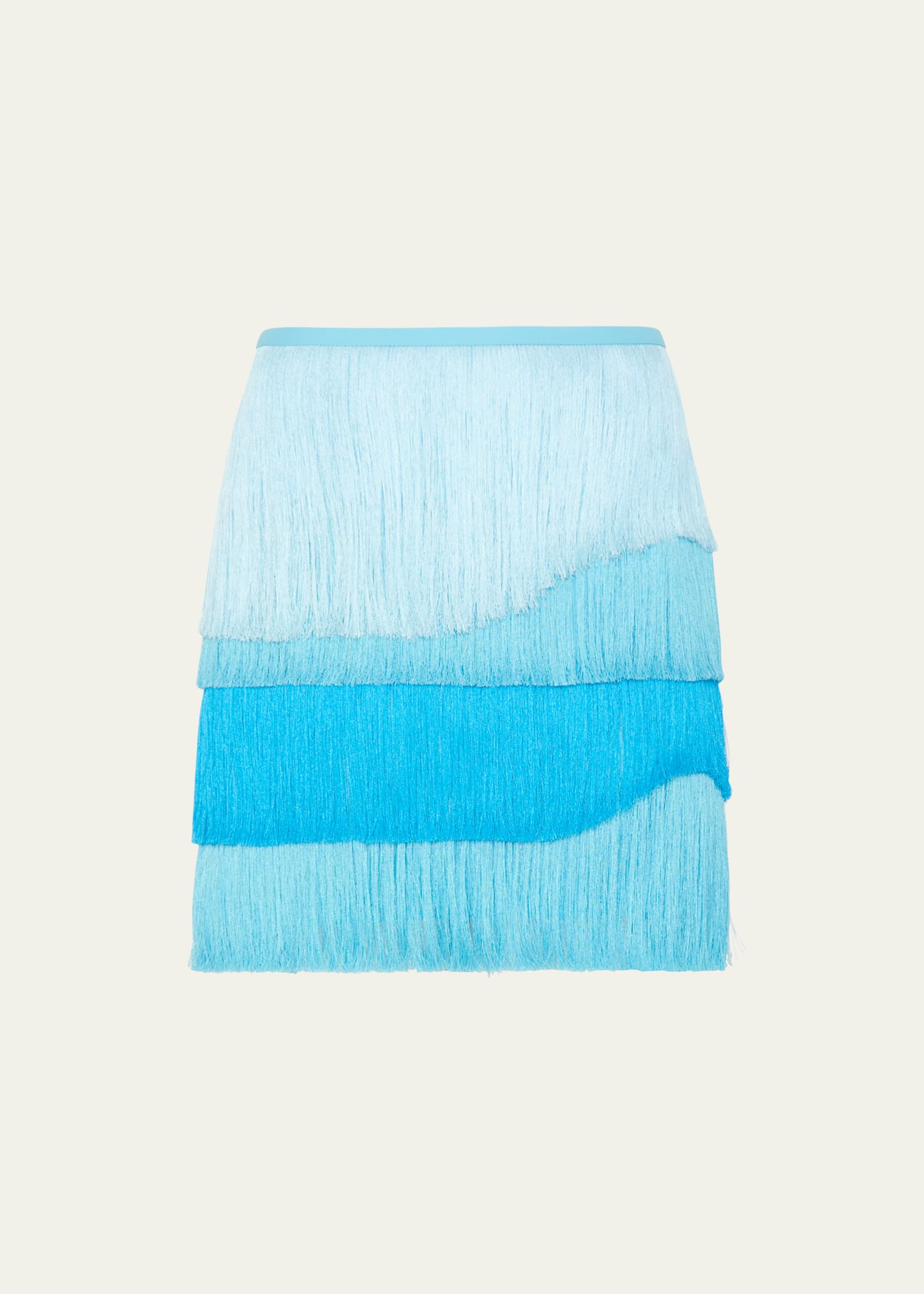 Odelia Layered Ombre Fringe Mini Skirt