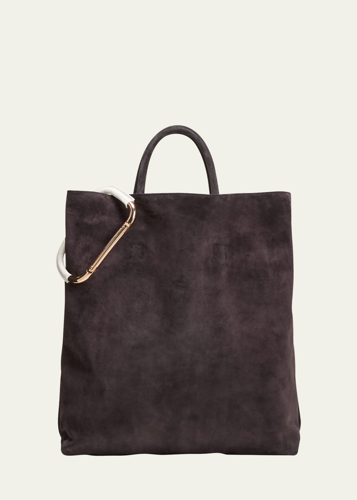 Gabriela Hearst Eileen North-south Suede Tote Bag In Dark Grey