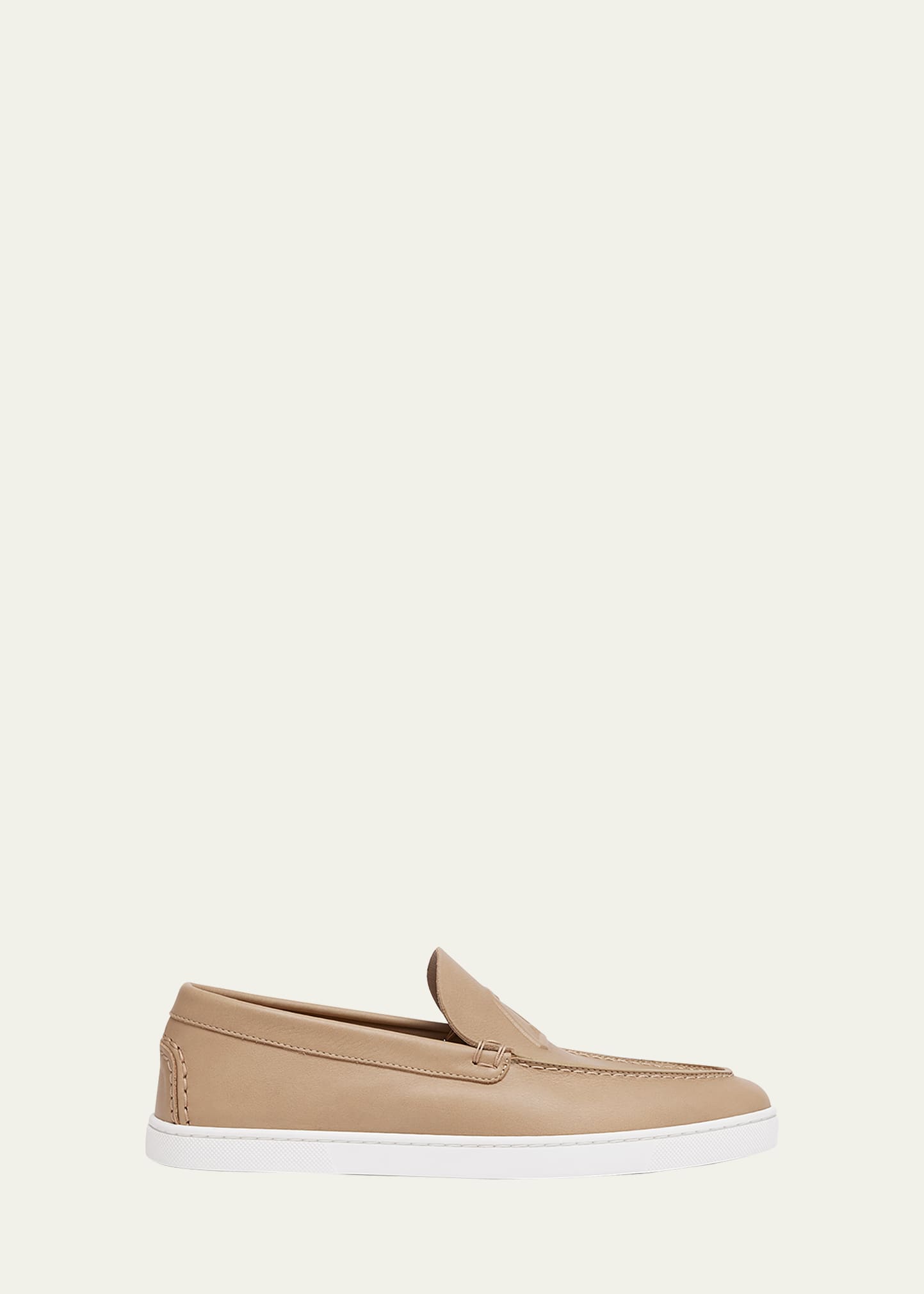 Christian Louboutin Varsiboat Leather Loafers In Saharienne