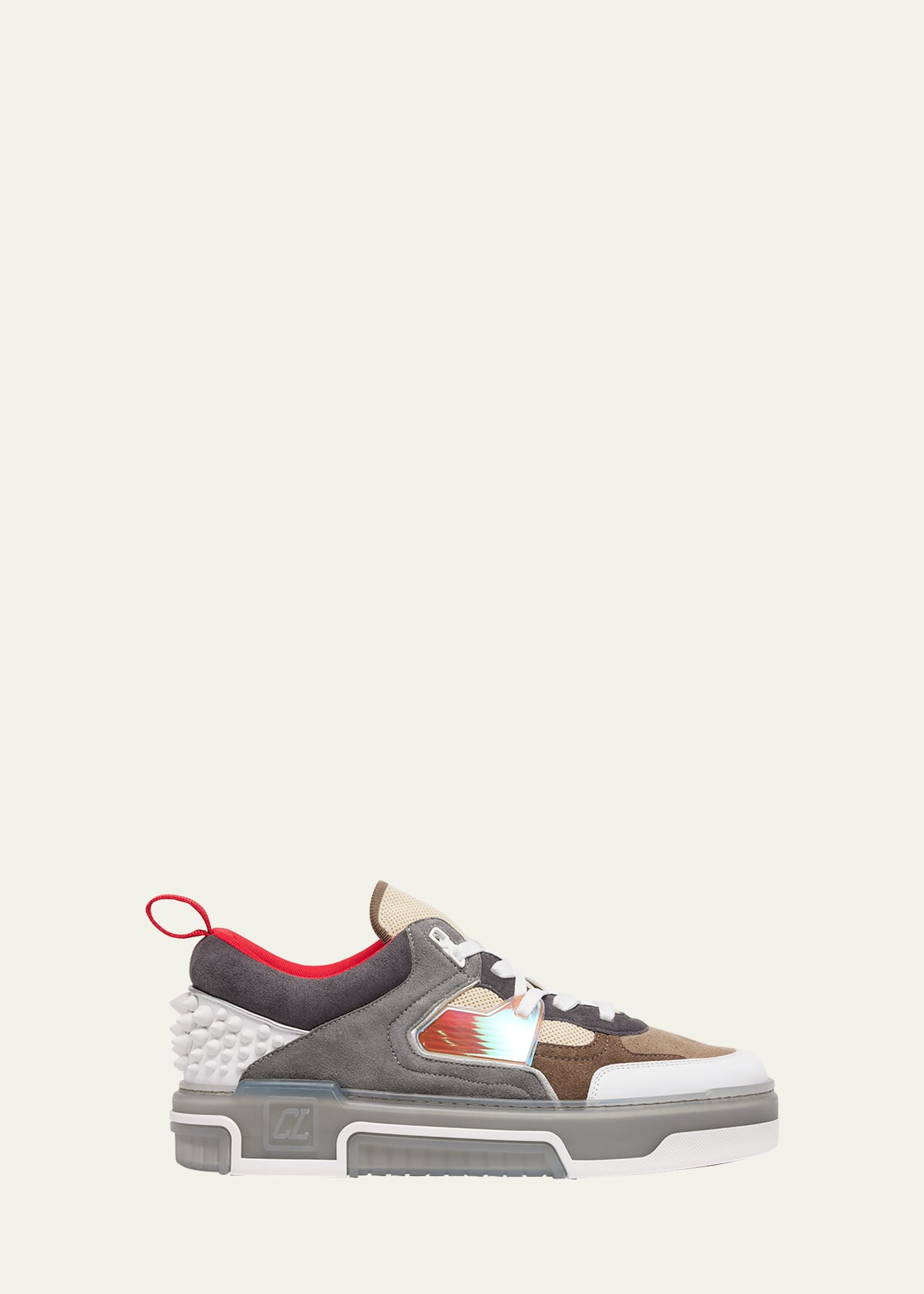 Christian Louboutin Astroloubi Sneakers In Grey Suede And Leather In Saharienne/smoke