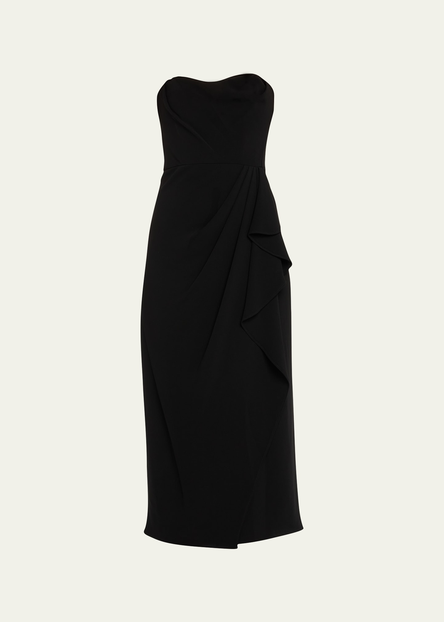 Simkhai Keelan Strapless Bustier Midi Dress In Black