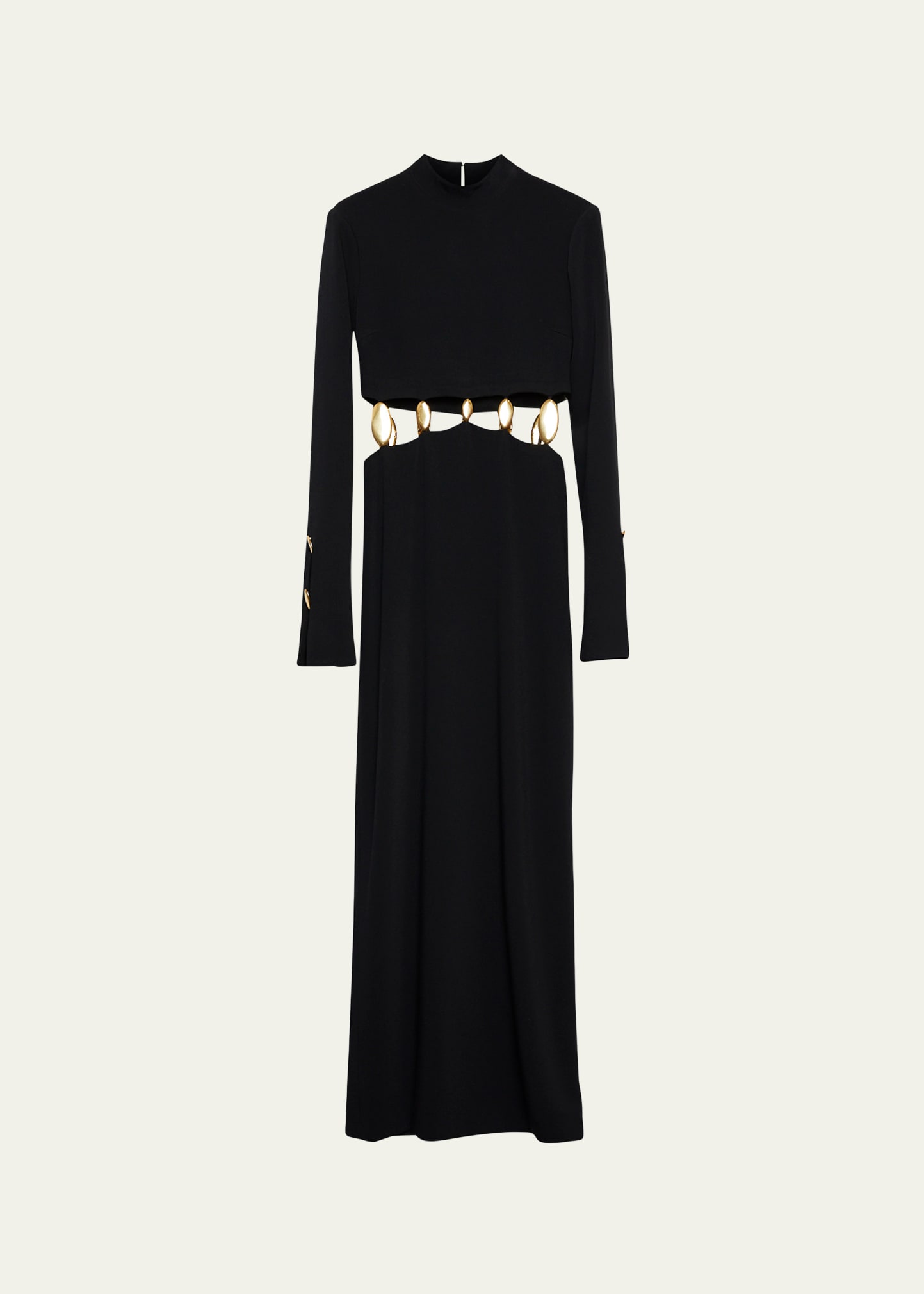Simkhai Gloria Crepe Cutout Gown In Black