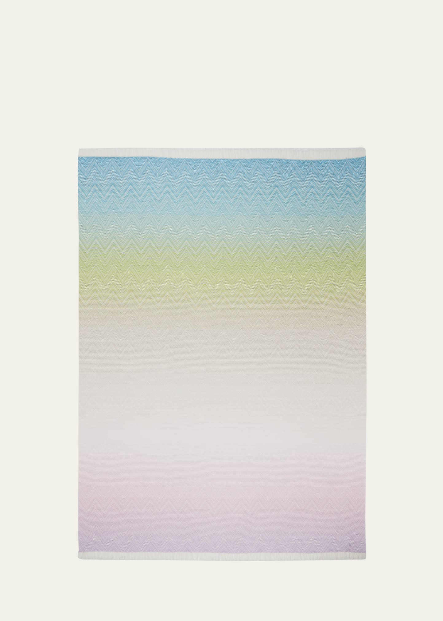 Missoni Ciro Wool Throw Blanket In 100 Multicolor