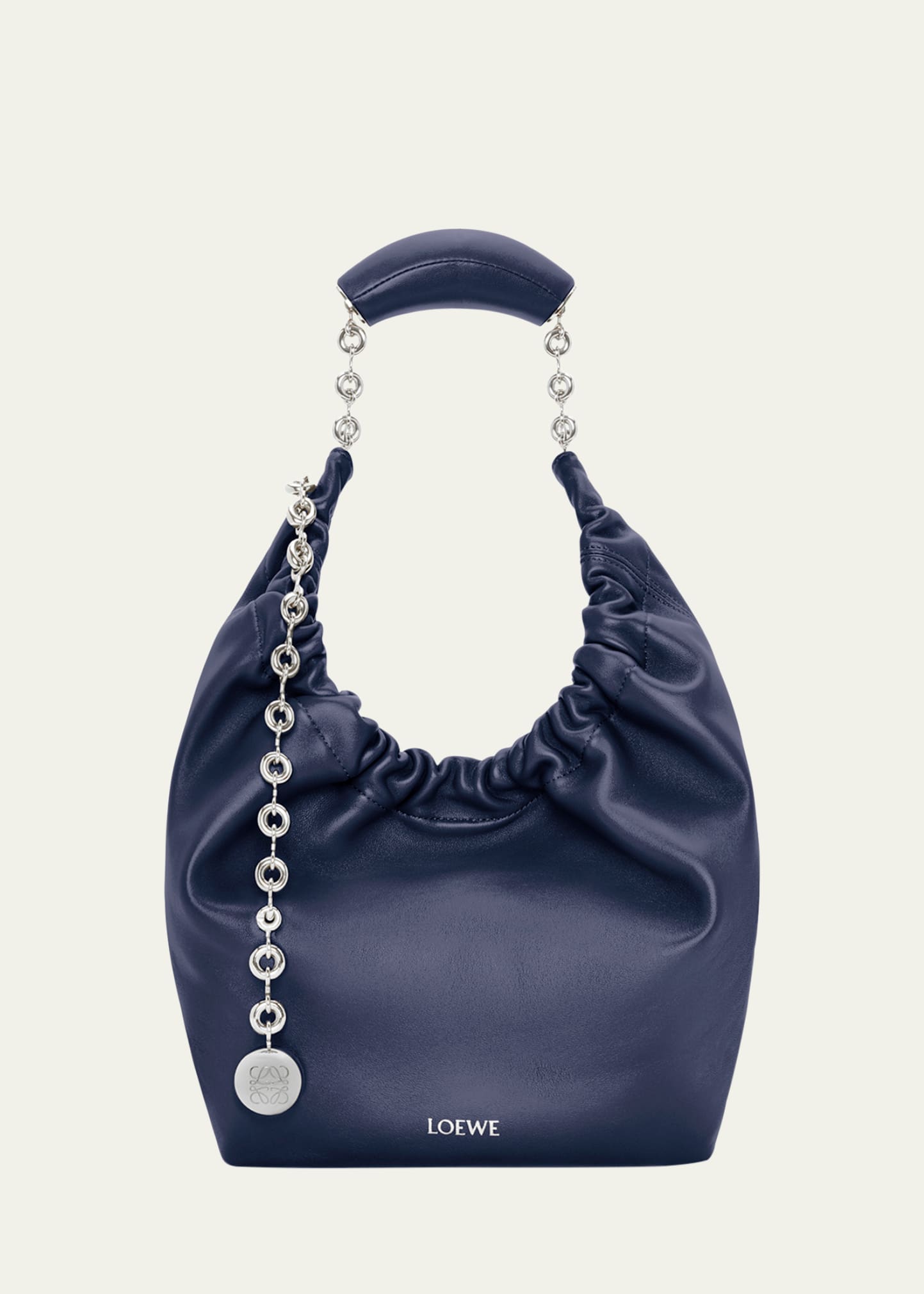 Loewe Squeeze Small Shoulder Bag In Napa Leather In Abyss Blue