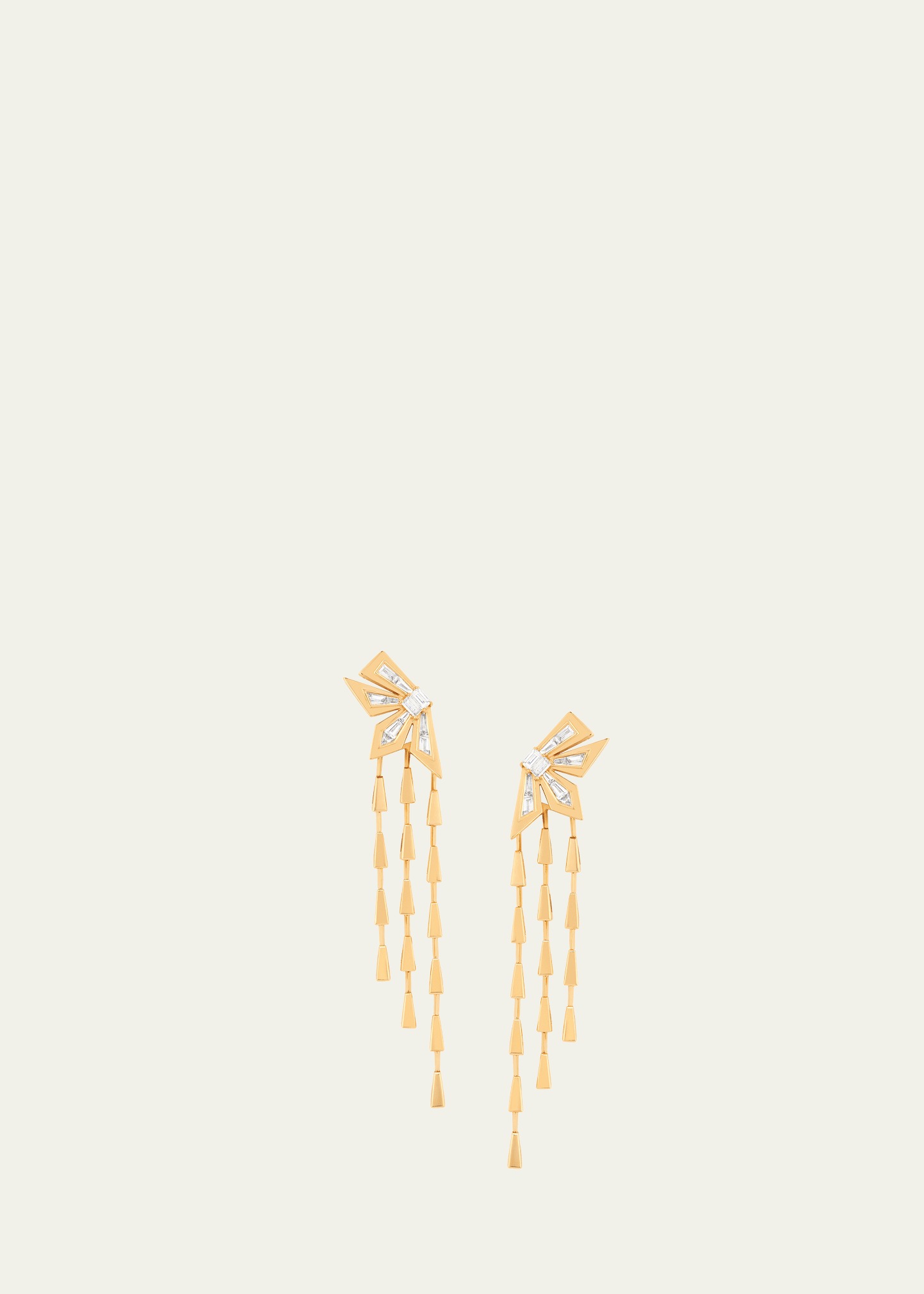 Yellow Gold Dynamite Earrings with Diamonds and Detachable Drop