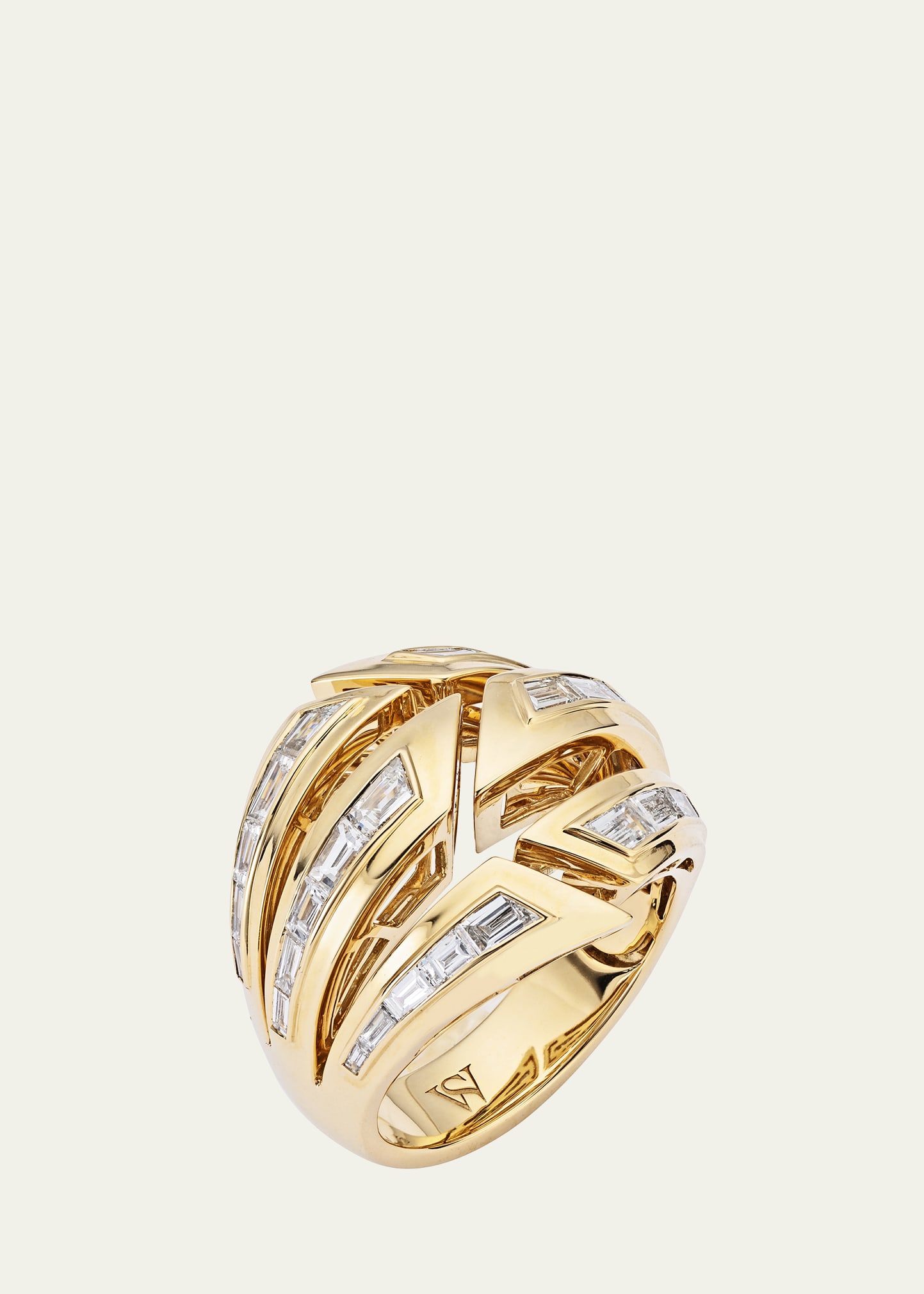 Yellow Gold Dynamite Ring with Diamonds