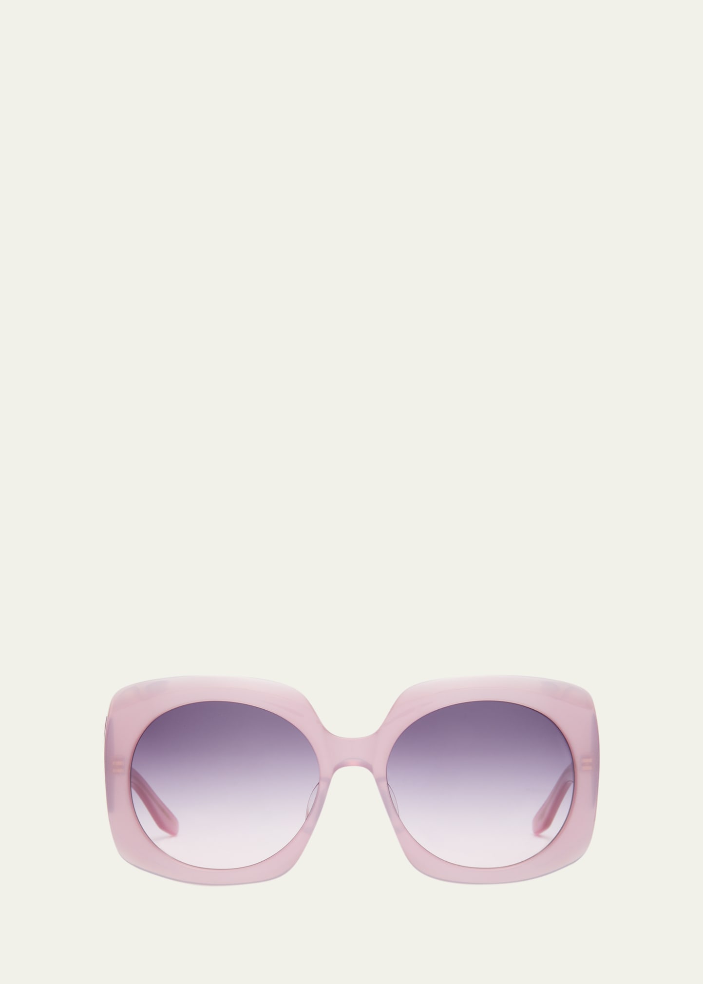 Barton Perreira X Sarah Hoover Delia Purple Acetate Square Sunglasses In Magnolia