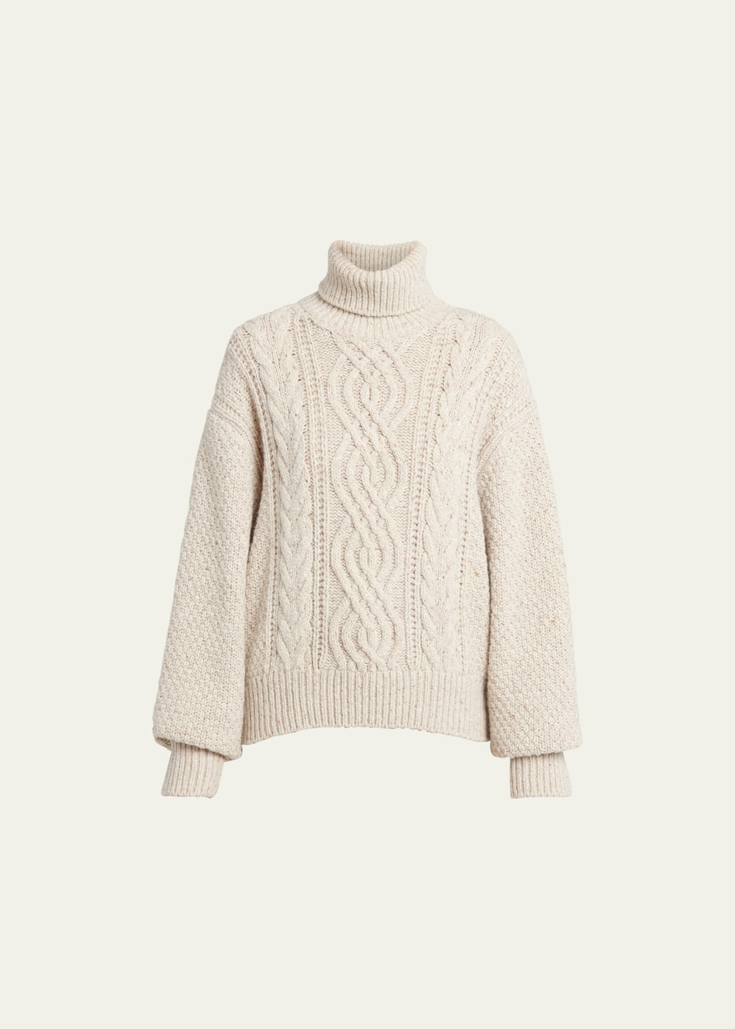 Shop Loro Piana Newcastle Wool-cashmere Turtleneck Sweater In J1az Natural Butt