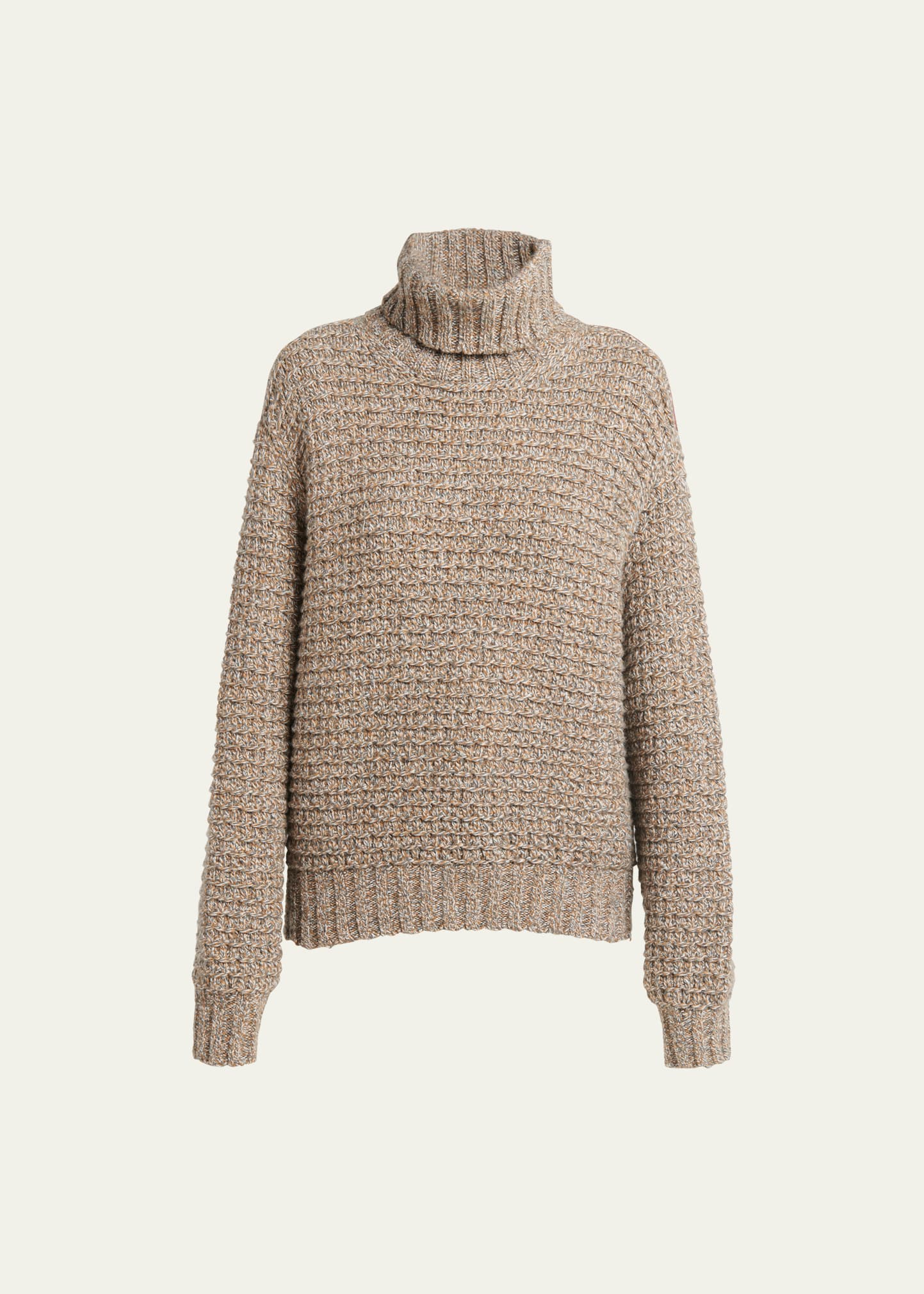 Shop Loro Piana Sydney Cashmere Turtleneck Sweater In J0ol Barnwood Gra