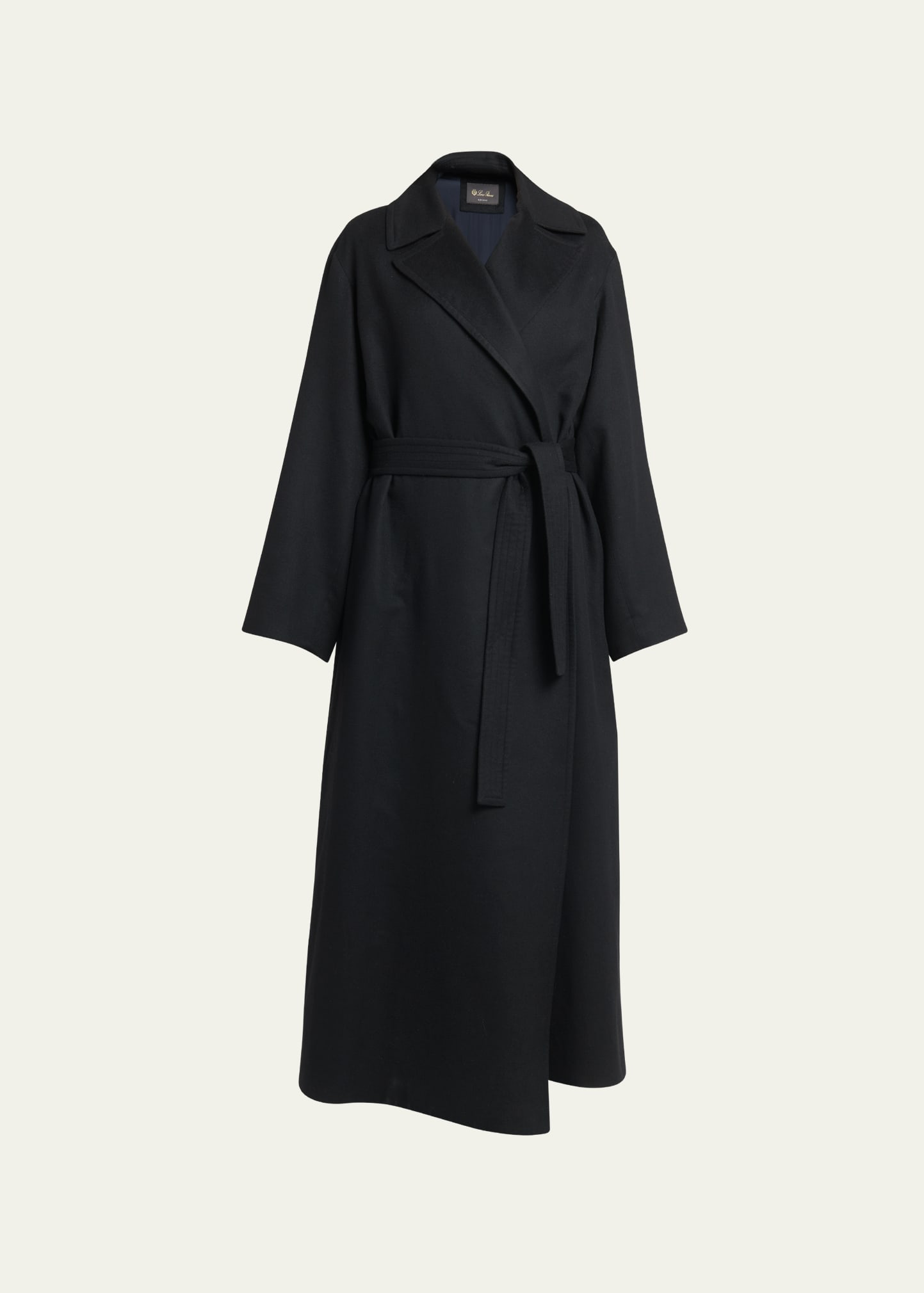 LORO PIANA WIDE CASHMERE EXTRALIGHT BELTED COAT
