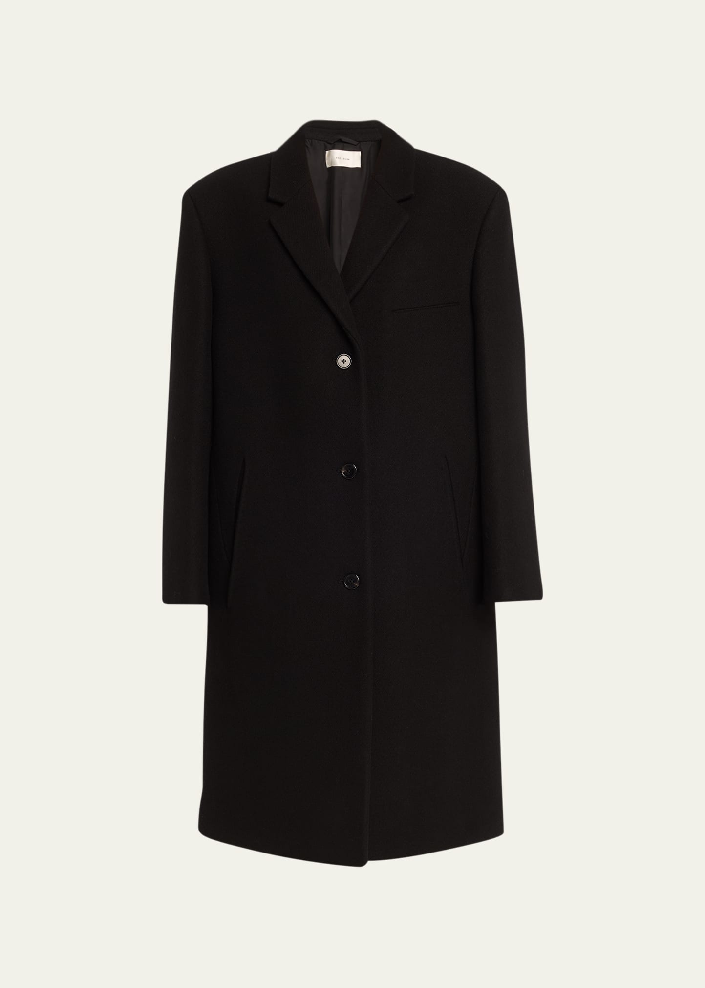 The Row Ardon Wool-blend Overcoat In Black